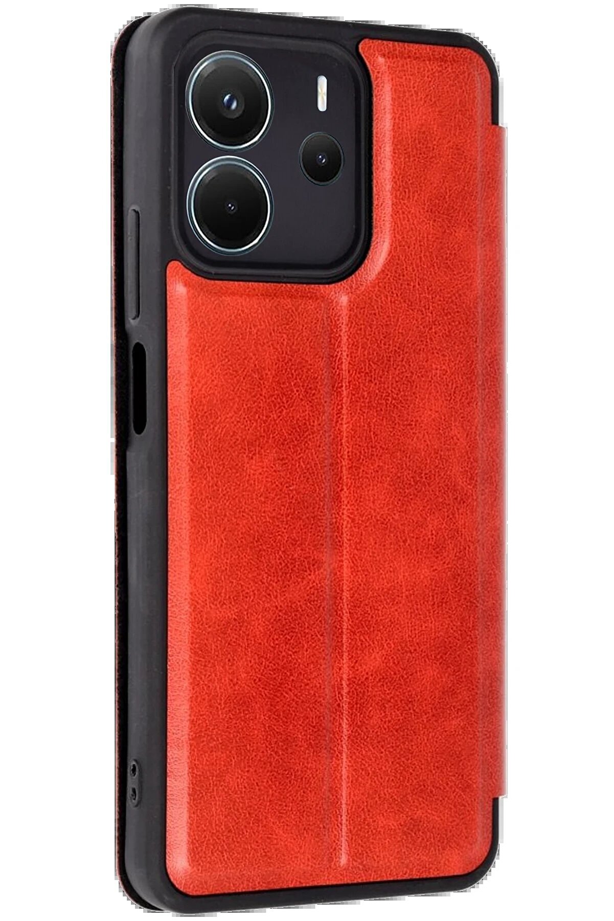 Xi̇aomi̇ Redmi̇ Note 14 4G Kılıf Fli̇p Cover - Kırmızı - Dropx5761-6254