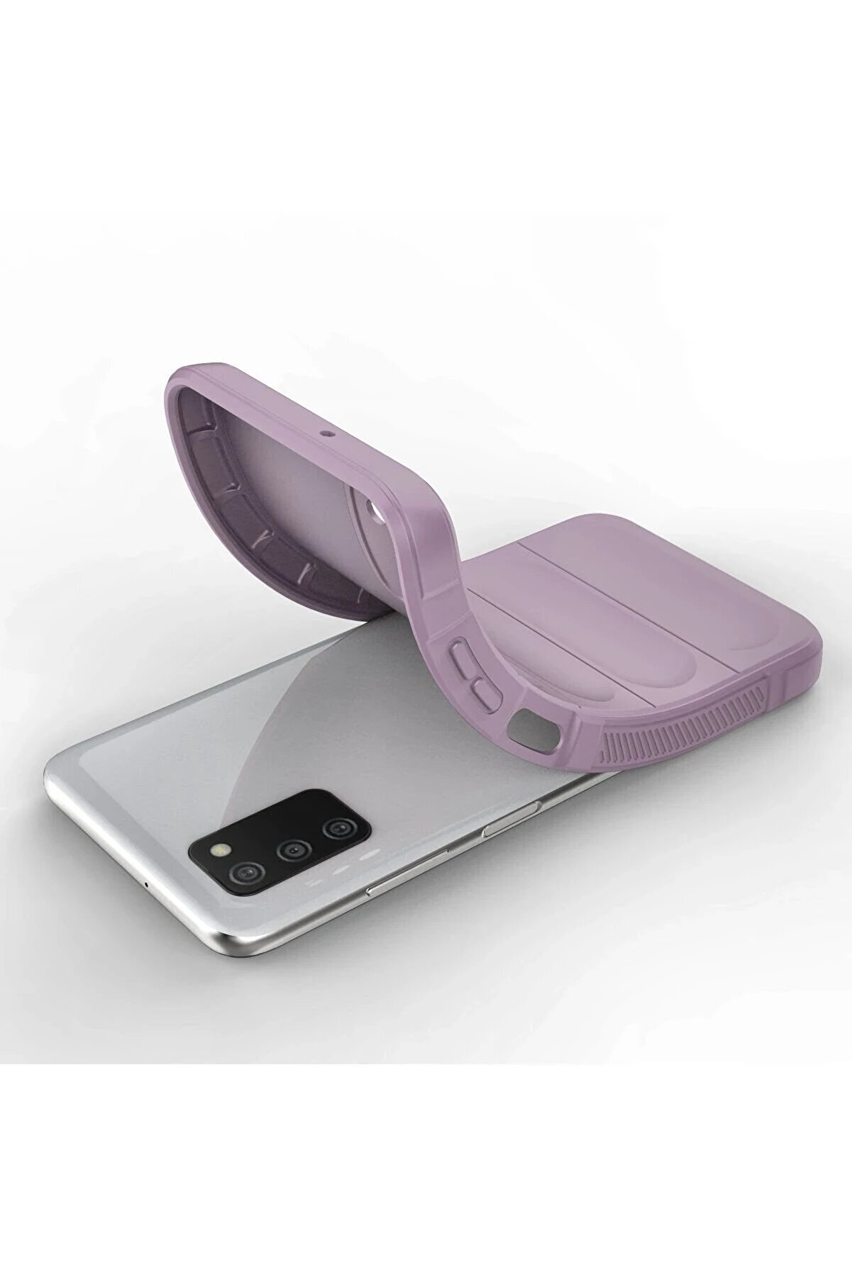 Samsung Galaxy A03S Kılıf Opti̇mum Si̇li̇kon - Mor - Dropx6943-7241