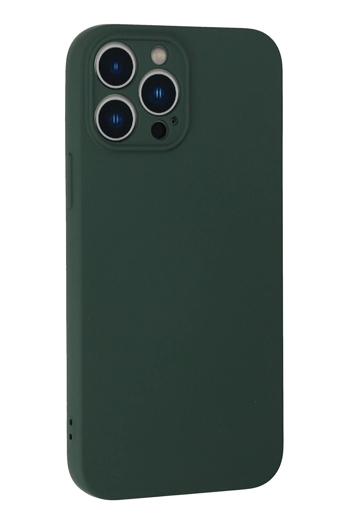 İphone 13 Pro Kılıf Nano İ&ccedil;i̇ Kadi̇fe Si̇li̇kon - Koyu Yeşi̇l - Dropx9453-3059