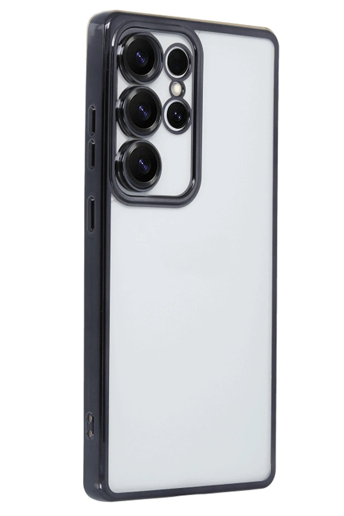 Samsung Galaxy S25 Ultra Kılıf Lensli̇ Si̇li̇kon - Si̇yah - Dropx2564-4444