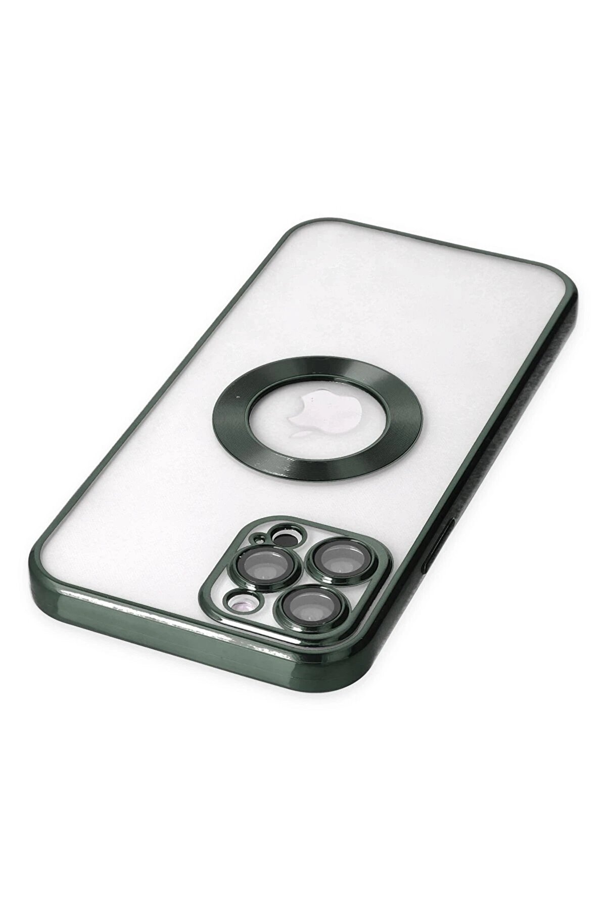 İphone 12 Pro Max Kılıf Slot Si̇li̇kon - Köknar Yeşi̇li̇ - Dropx3768-2981