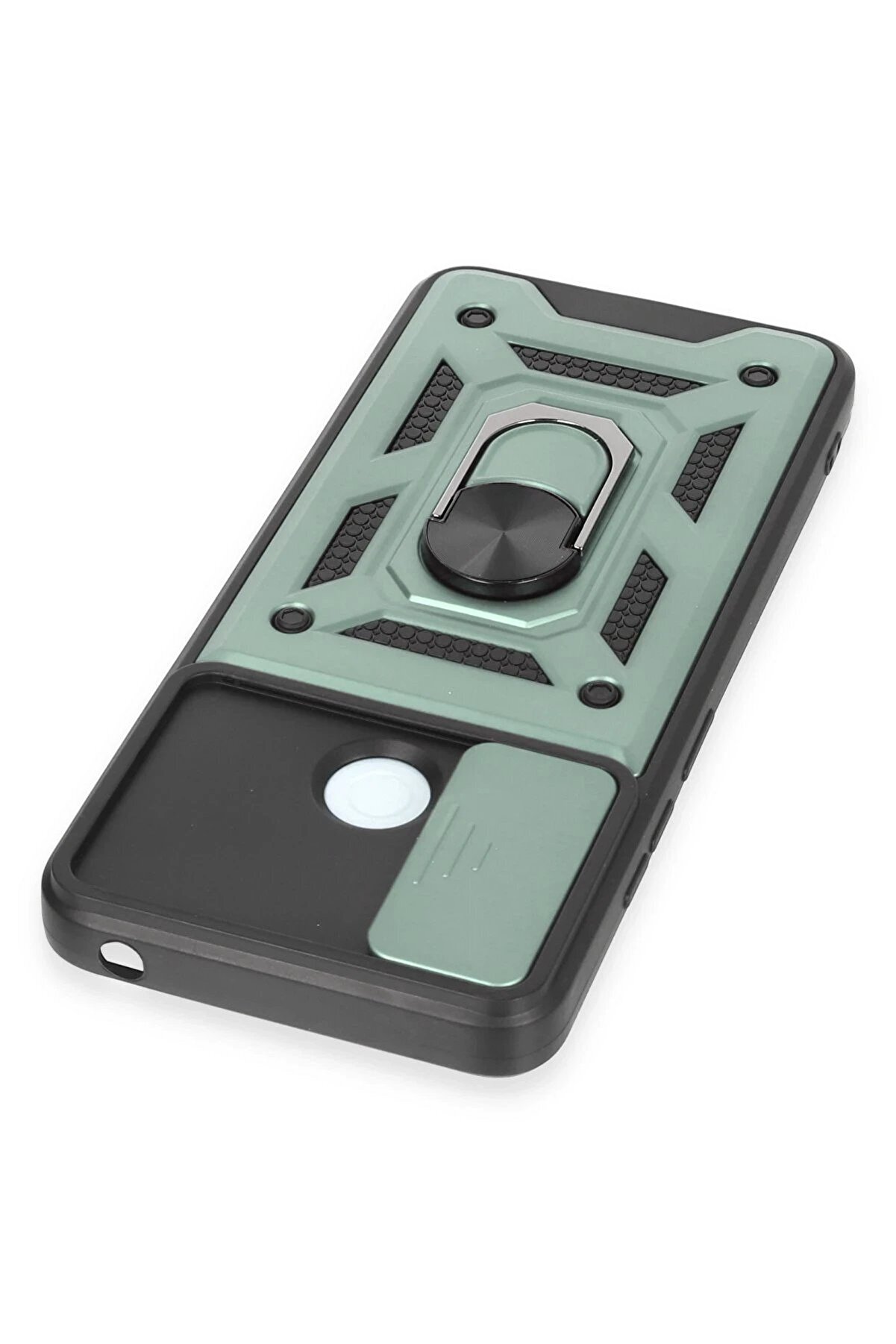 Xi̇aomi̇ Redmi̇ 12C Kılıf Pars Lens Yüzüklü Si̇li̇kon - Yeşi̇l - Dropx8466-7334