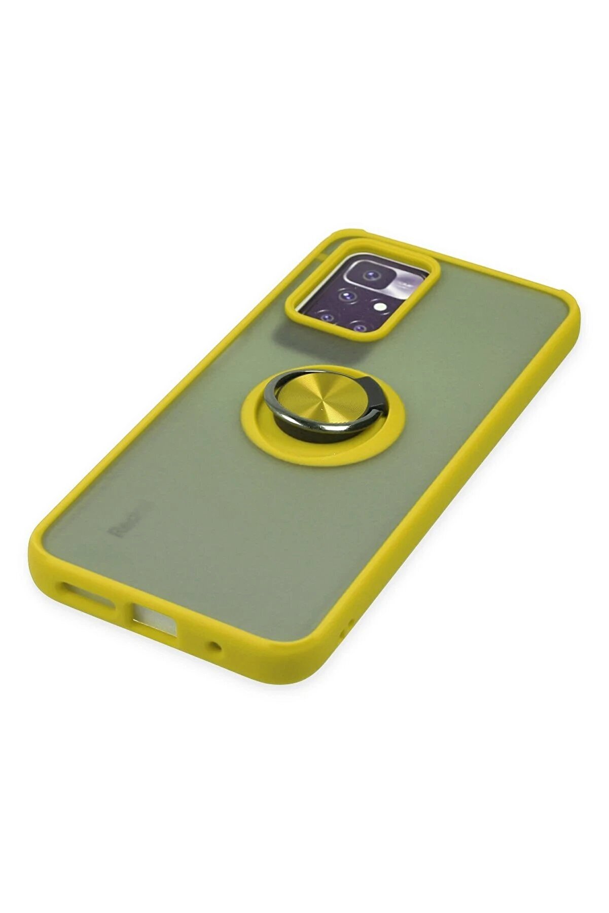 Xi̇aomi̇ Redmi̇ 10 2022 Kılıf Montreal Yüzüklü Si̇li̇kon Kapak - Sarı - Dropx2790-2324