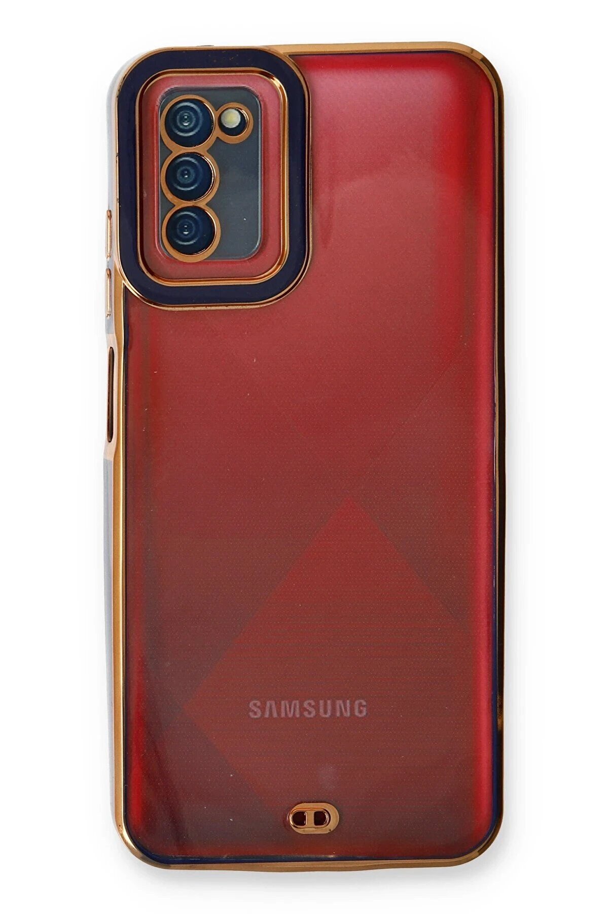 Samsung Galaxy A03S Kılıf Li̇va Lens Si̇li̇kon - Mavi̇ - Dropx7478-8777