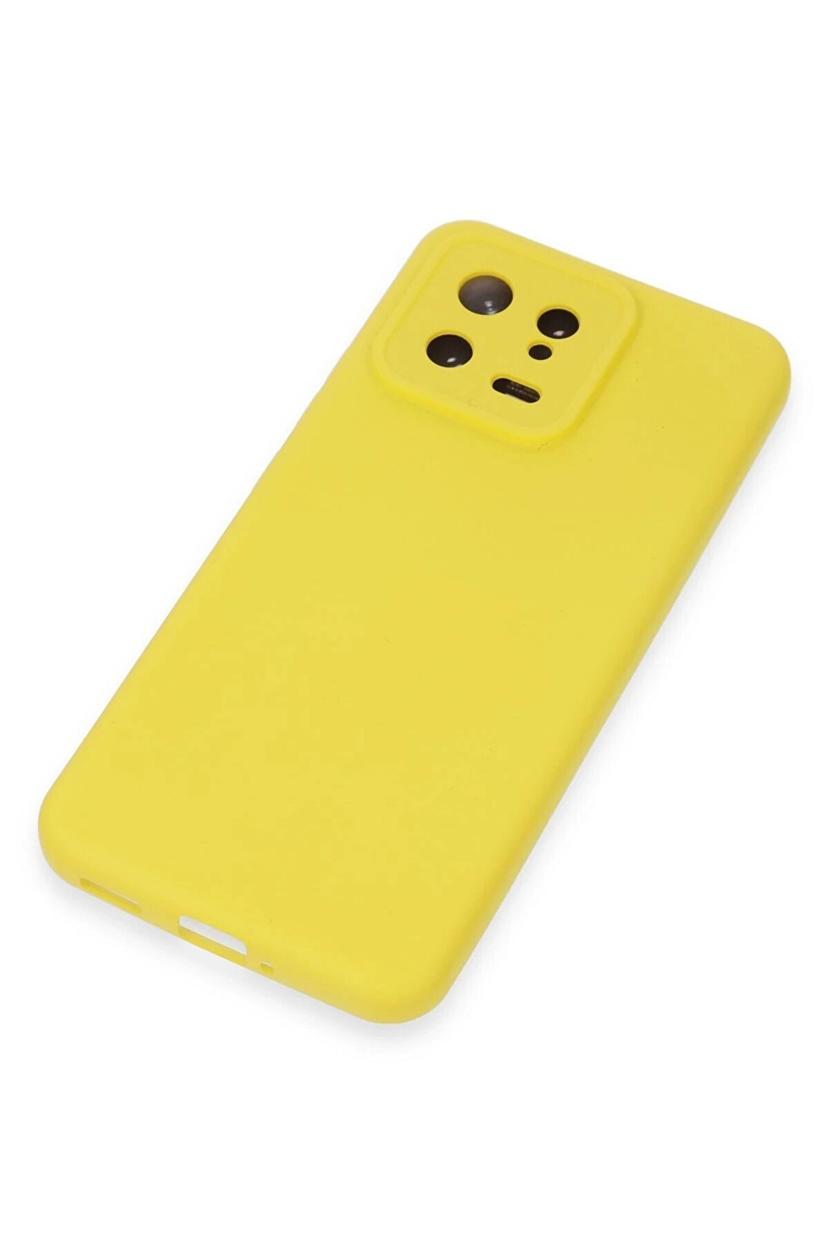 Xi̇aomi̇ Mi̇ 13 Kılıf Nano İçi̇ Kadi̇fe Si̇li̇kon - Sarı - Dropx5766-3533