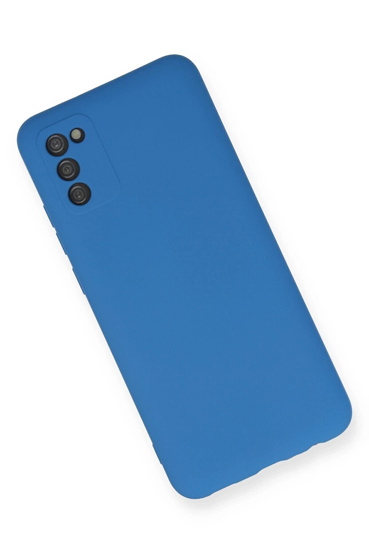 Samsung Galaxy A03S Kılıf Nano İ&ccedil;i̇ Kadi̇fe Si̇li̇kon - Mavi̇ - Dropx7508-7717