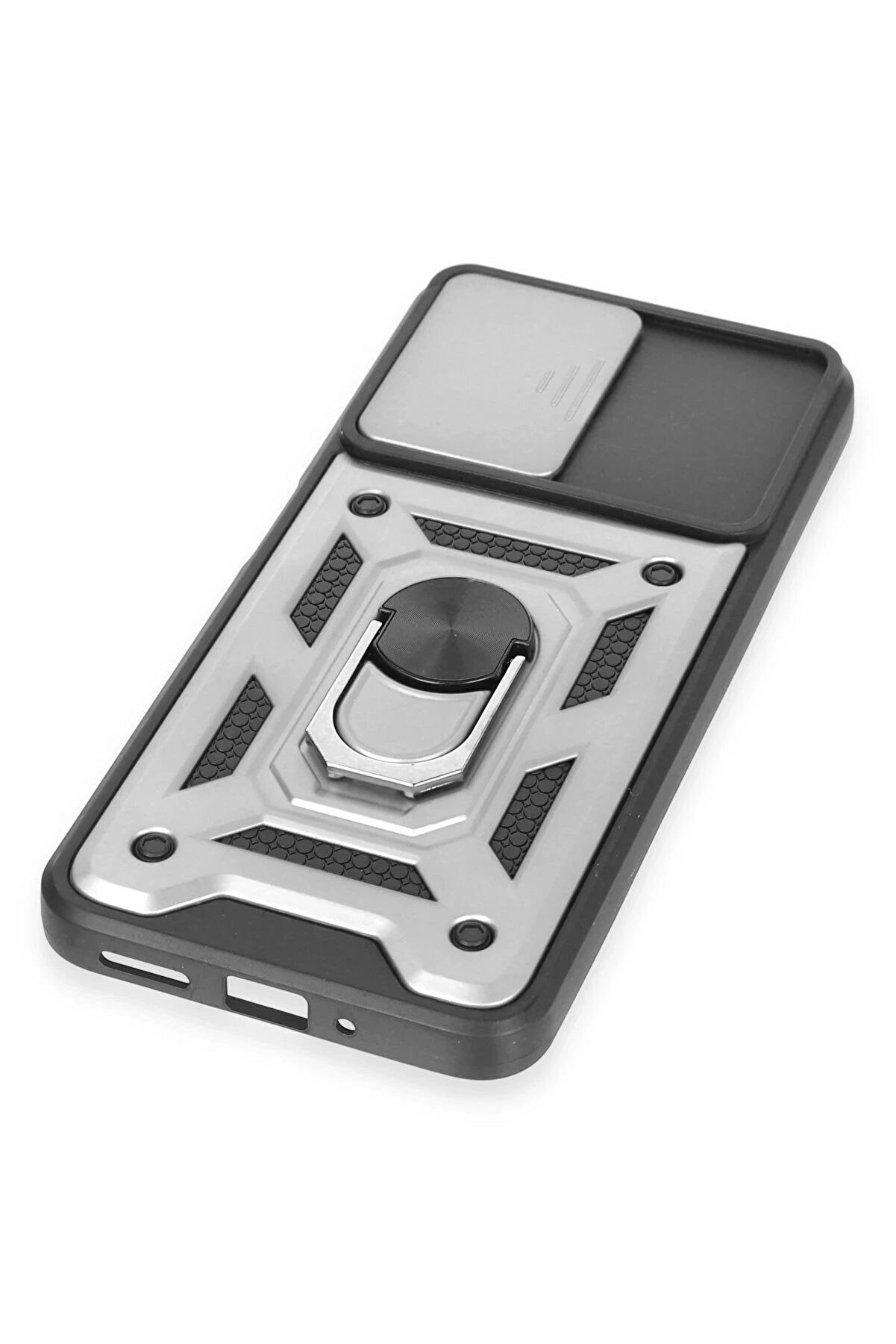 Xi̇aomi̇ Redmi̇ Note 12 5G Kılıf Pars Lens Yüzüklü Si̇li̇kon - Gümüş - Dropx6511-2538