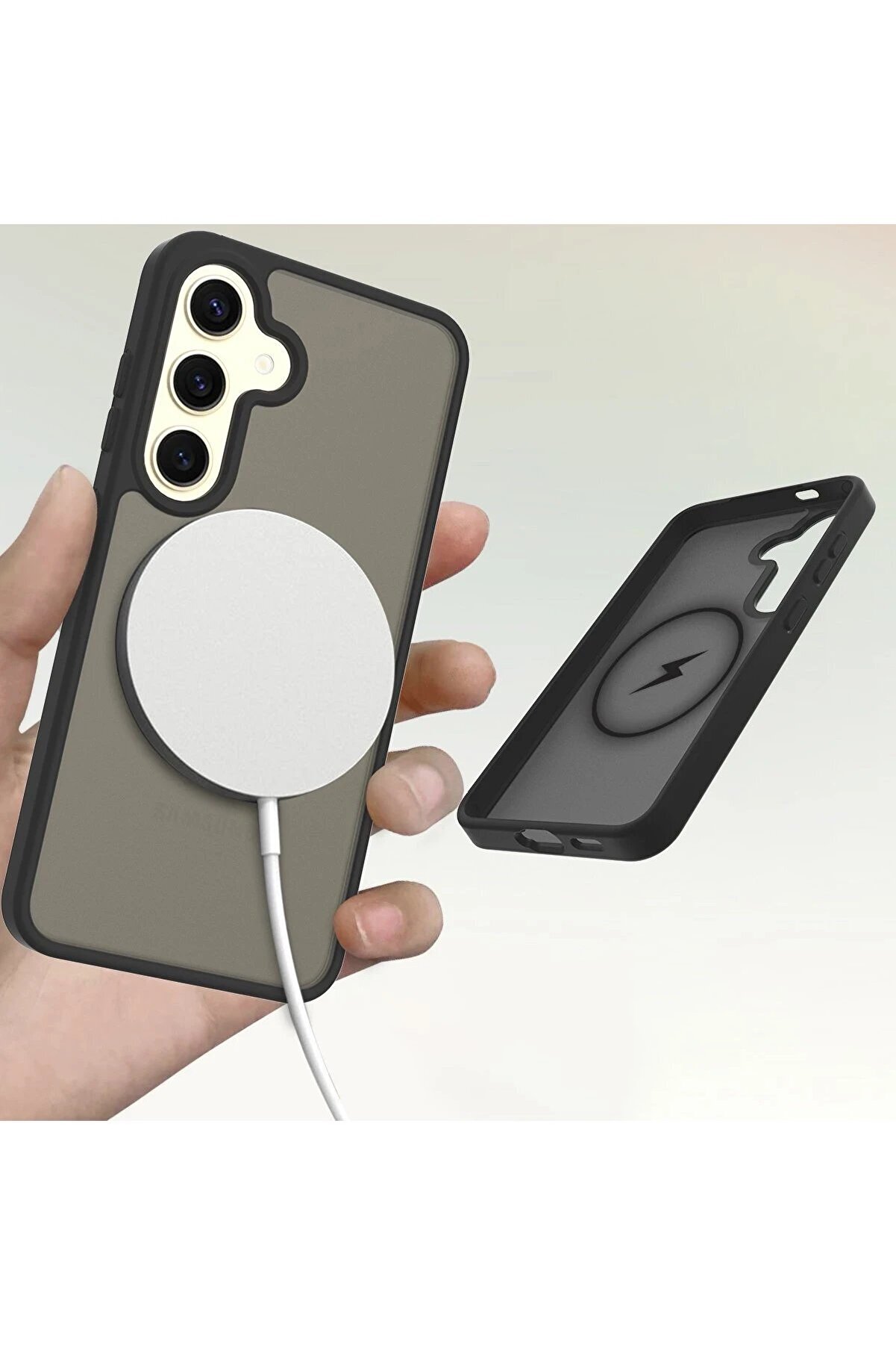 Samsung Galaxy S24 Jota Magsafe Kapak - Ti̇tan Gri̇ - Dropx3700-4027