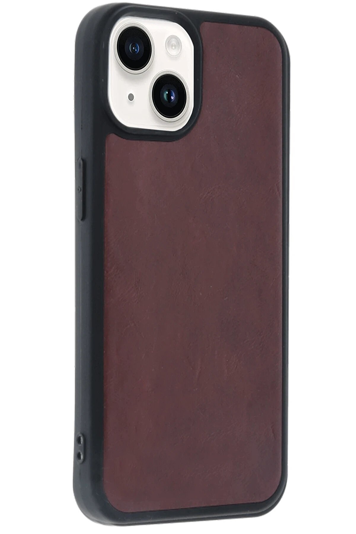 İphone 14 Kılıf Aras Deri̇ Kapak - Bordo - Dropx6824-4841