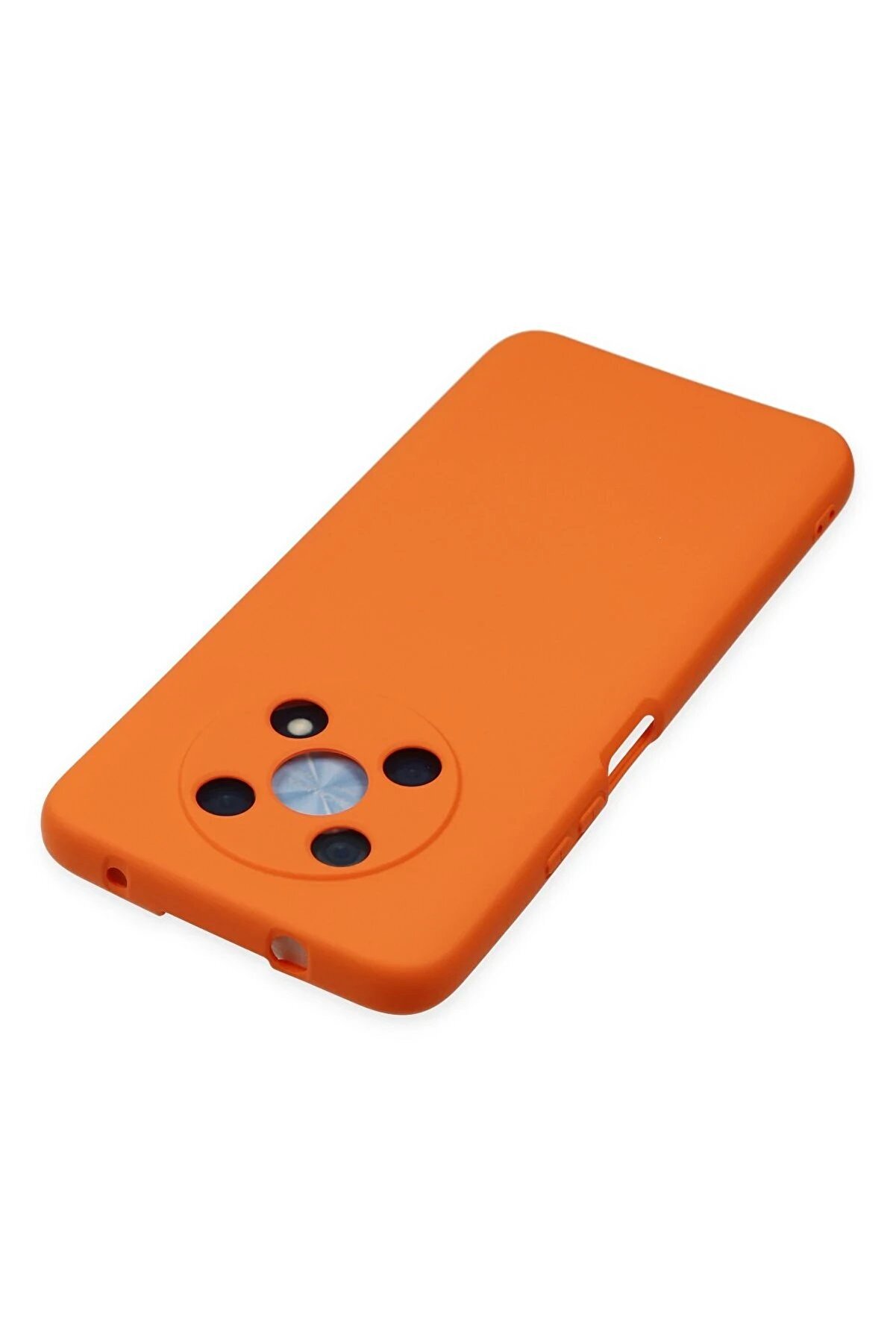 Huawei̇ Nova Y90 Kılıf Nano İçi̇ Kadi̇fe Si̇li̇kon - Turuncu - Dropx4414-4009