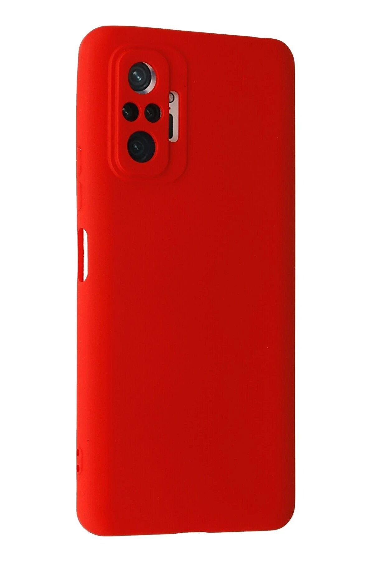 Xi̇aomi̇ Redmi̇ Note 10 Pro Kılıf Nano İçi̇ Kadi̇fe Si̇li̇kon - Kırmızı - Dropx1220-5895