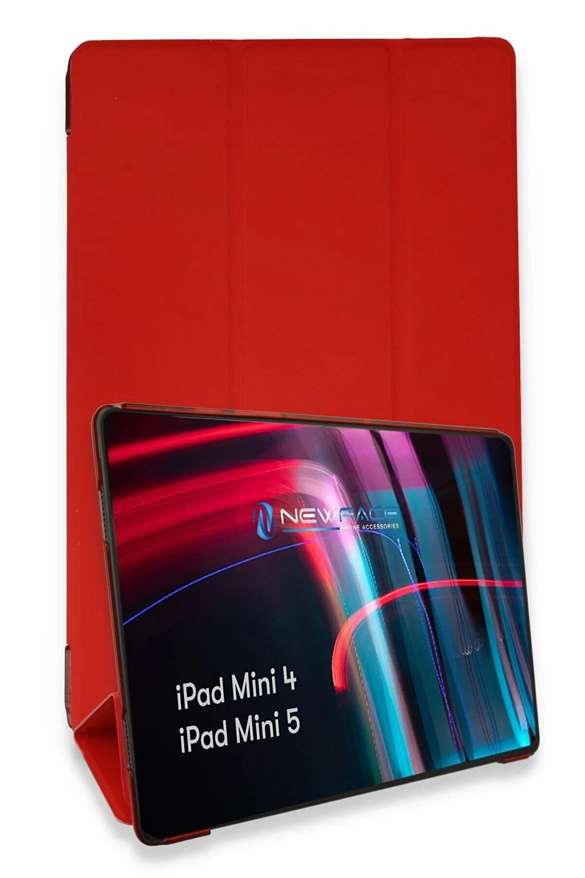 CepteToptan iPad Mini 5 Kılıf Tablet Smart Kılıf - Kırmızı - DROPX9625-6127