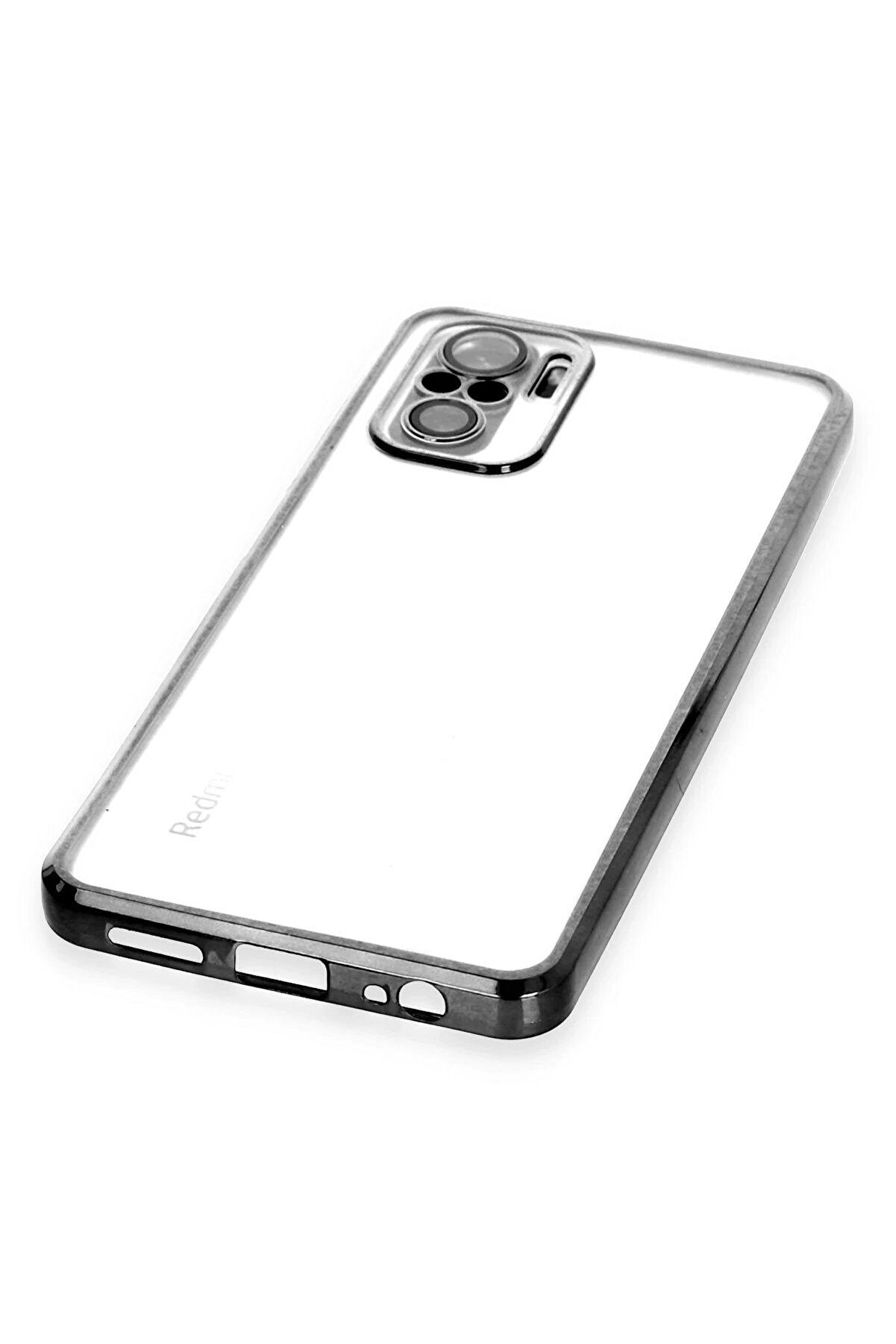 Xi̇aomi̇ Redmi̇ Note 10 Kılıf Lensli̇ Si̇li̇kon - Si̇yah - Brh025834-5153