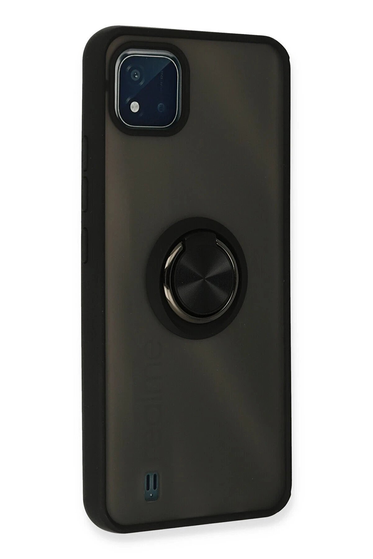 Realme C11 2021 Kılıf Montreal Y&uuml;z&uuml;kl&uuml; Si̇li̇kon Kapak - Si̇yah - Dropx9428-4660