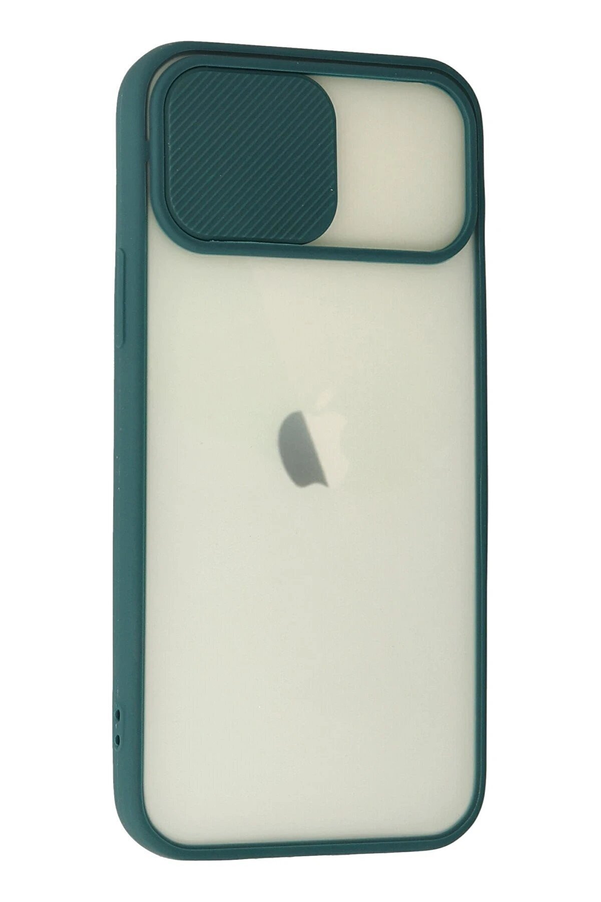 İphone 12 Kılıf Palm Buzlu Kamera Sürgülü Si̇li̇kon - Yeşi̇l - Dropx8558-3480