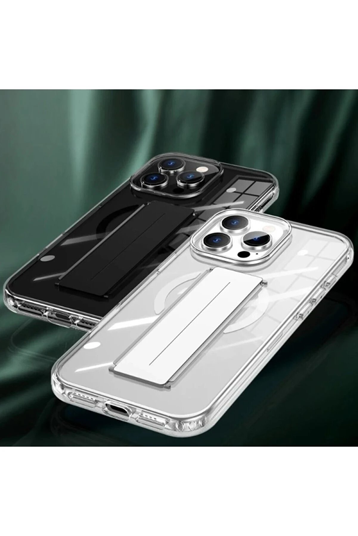 İphone 16 Kılıf Alfa Magsafe Standlı Kapak - Si̇yah - Dropx9259-5188