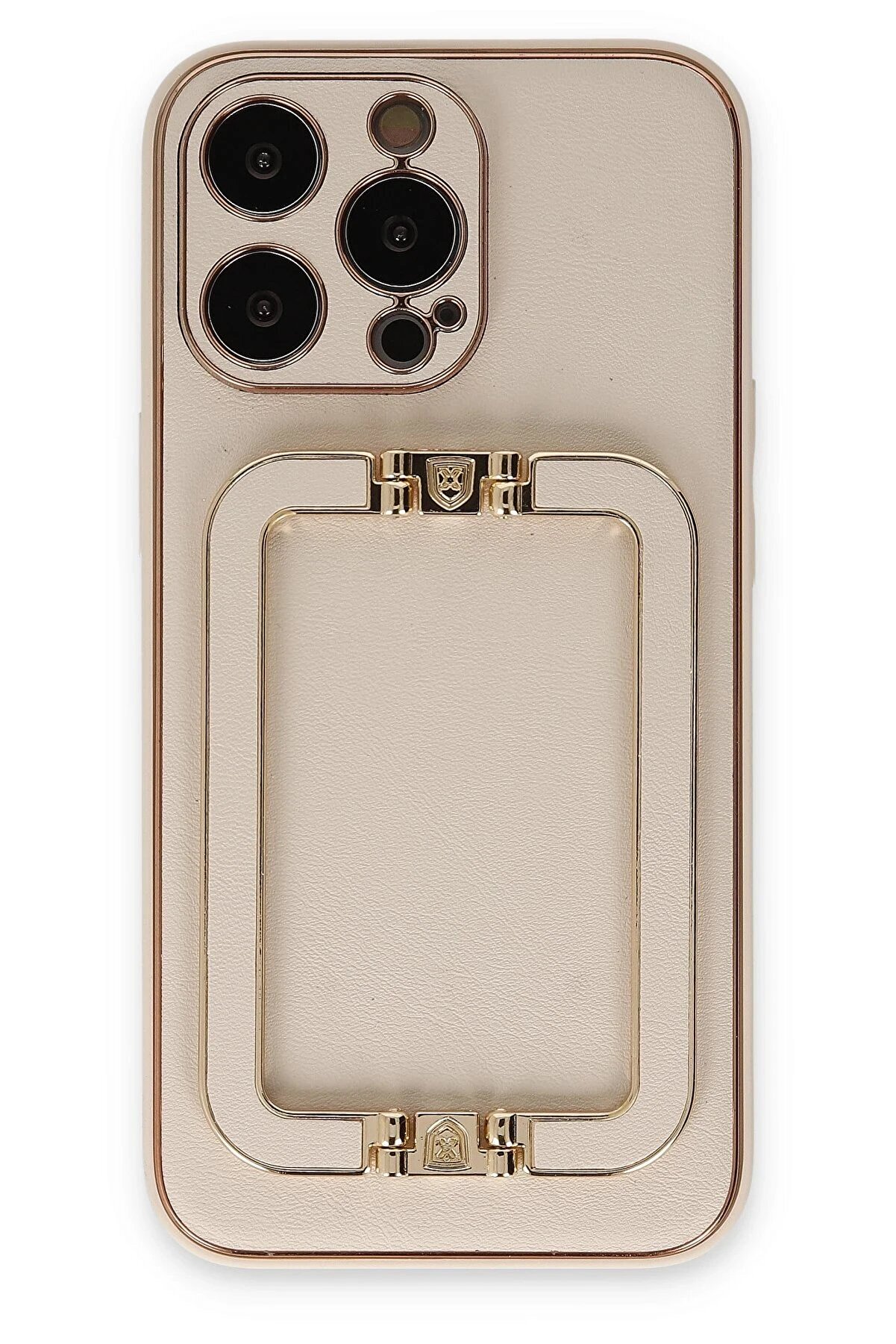 CepteToptan iPhone 13 Pro Kılıf Coco Elit Kapak - Gold - DROPX7593-3080