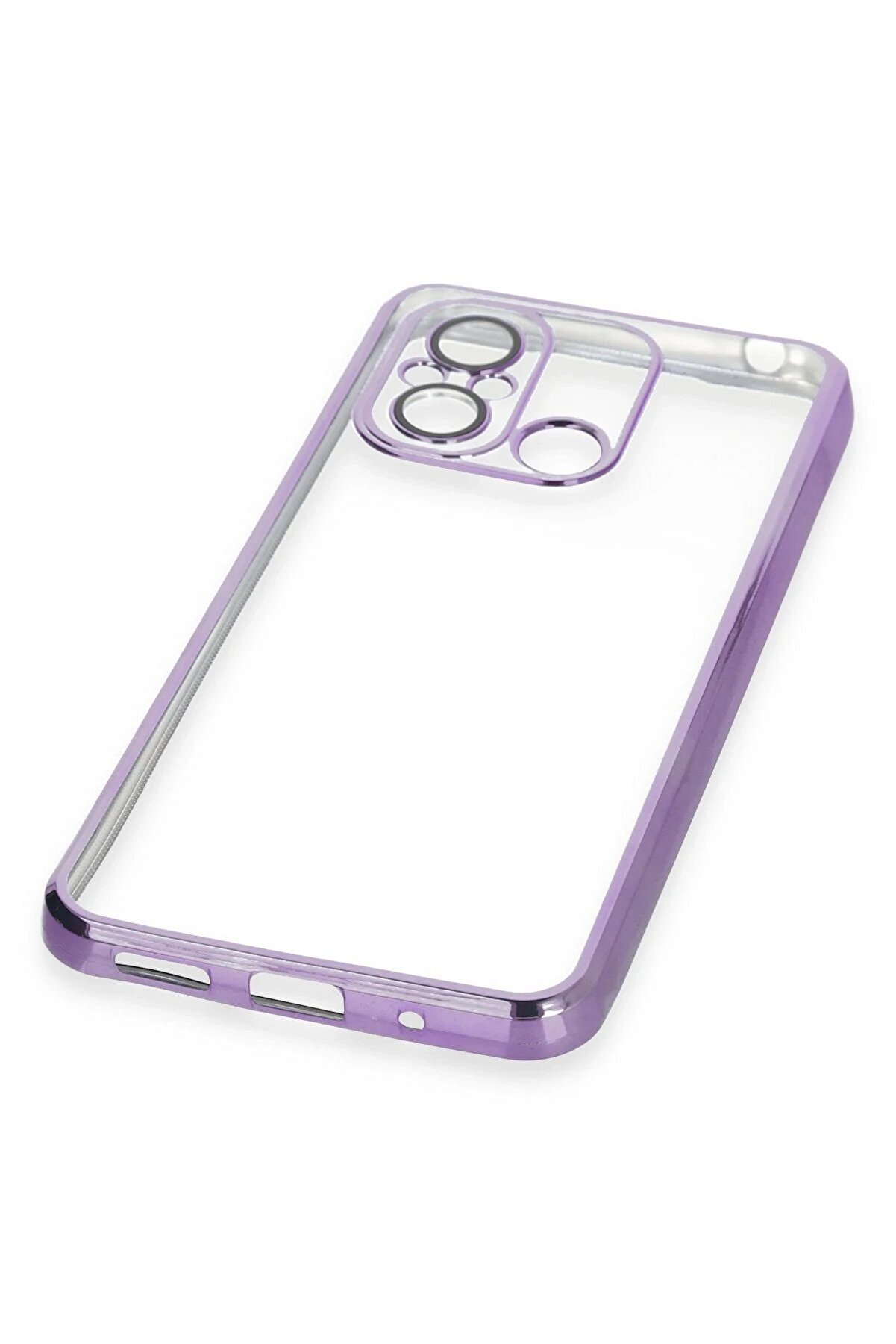 Xi̇aomi̇ Redmi̇ 12C Kılıf Lensli̇ Si̇li̇kon - Mor - Dropx3116-6986