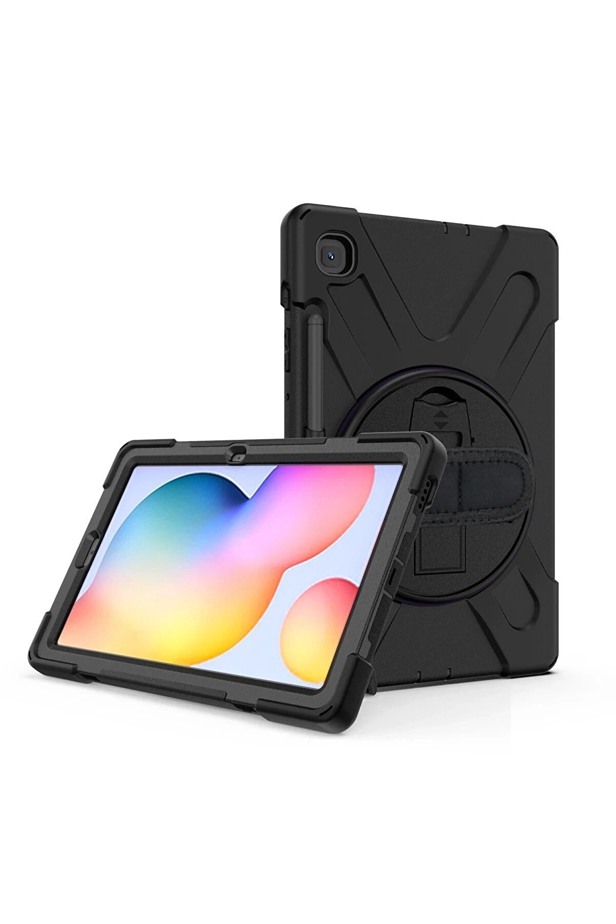 Samsung Galaxy P610 Tab S6 Li̇te 10.4 Kılıf Amazi̇ng Tablet Kapak - Si̇yah - Dropx4013-2074