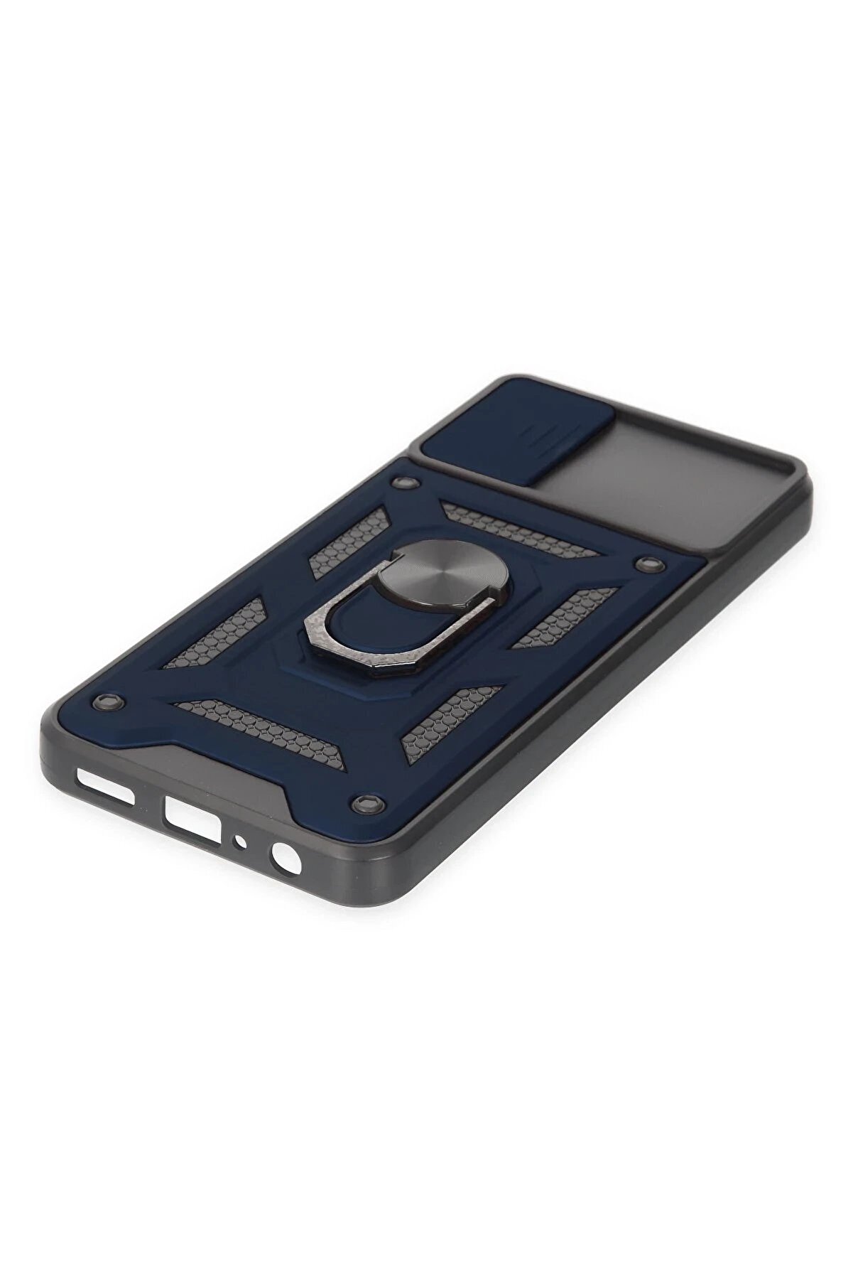 Samsung Galaxy A04 Kılıf Pars Lens Yüzüklü Si̇li̇kon - Laci̇vert - Dropx4138-4961