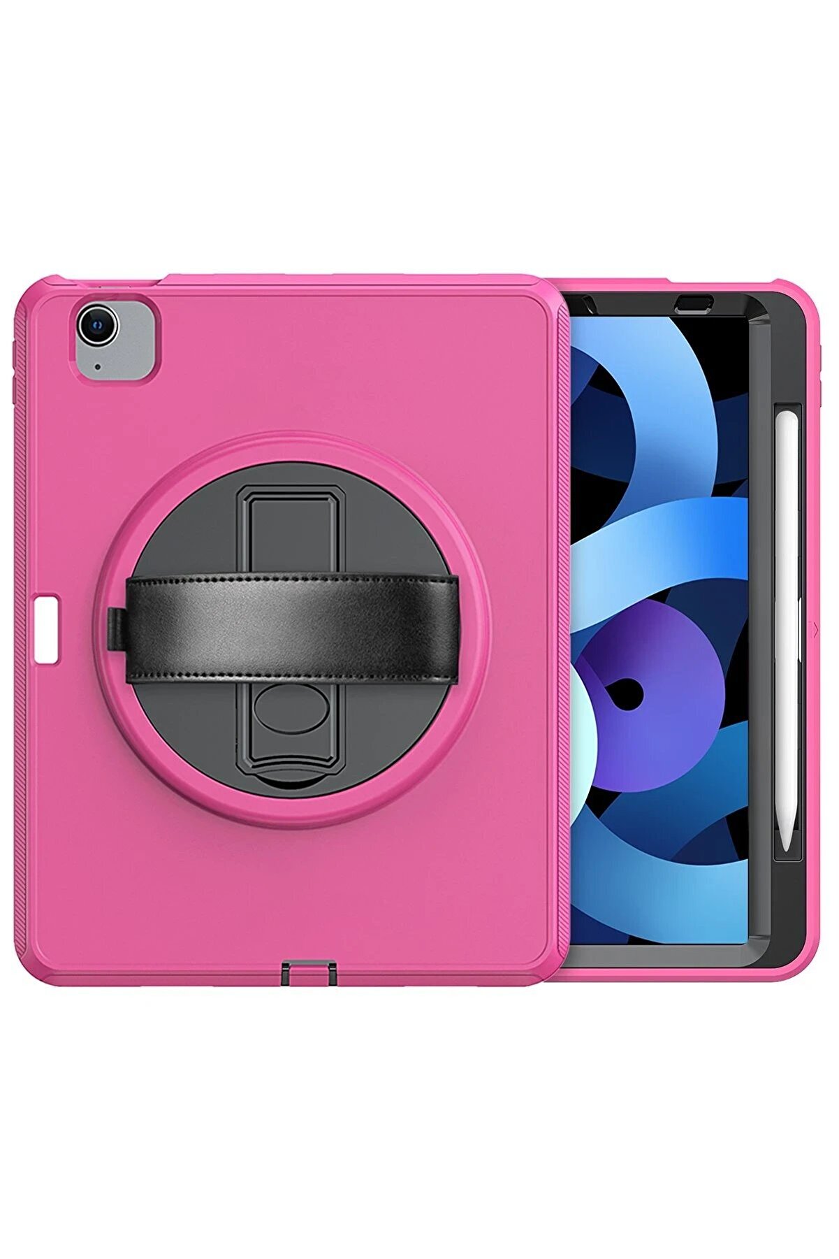 İpad 2022 10.9 (10.Nesi̇l) Kılıf Hand Strap Tablet Kılıfı - Pembe - Dropx8519-2684