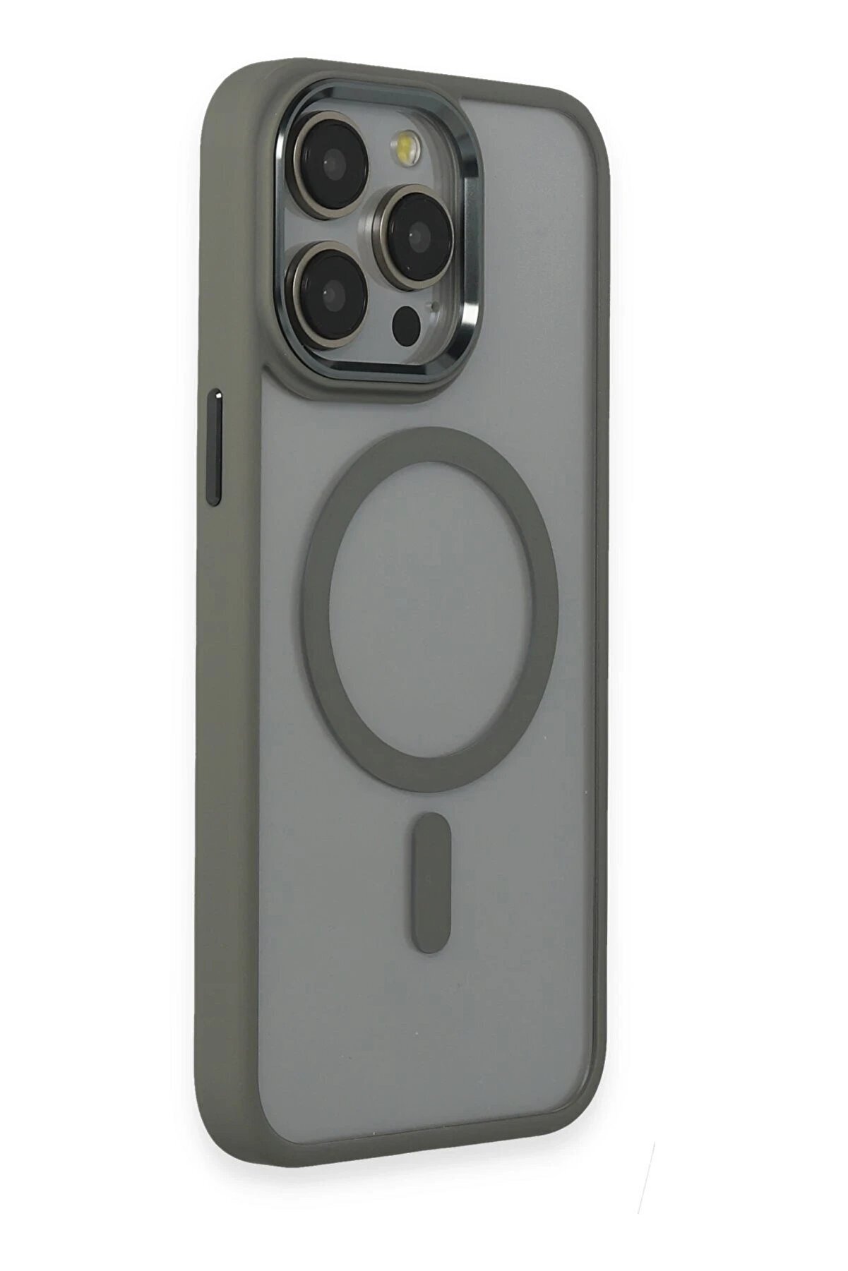 İphone 15 Pro Max Kılıf Room Magneti̇csafe Si̇li̇kon - Gri̇ - Dropx2100-1421