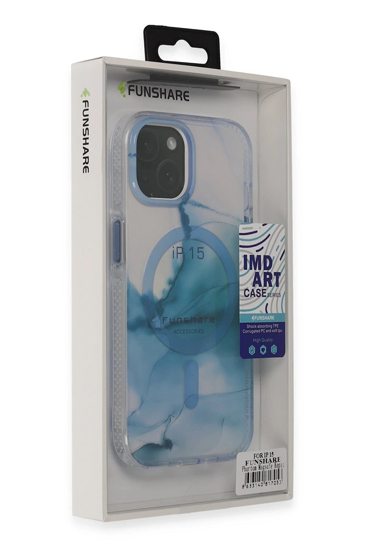 İphone 15 Phantom Magsafe Kapak - Mavi̇ - Dropx1710-7192