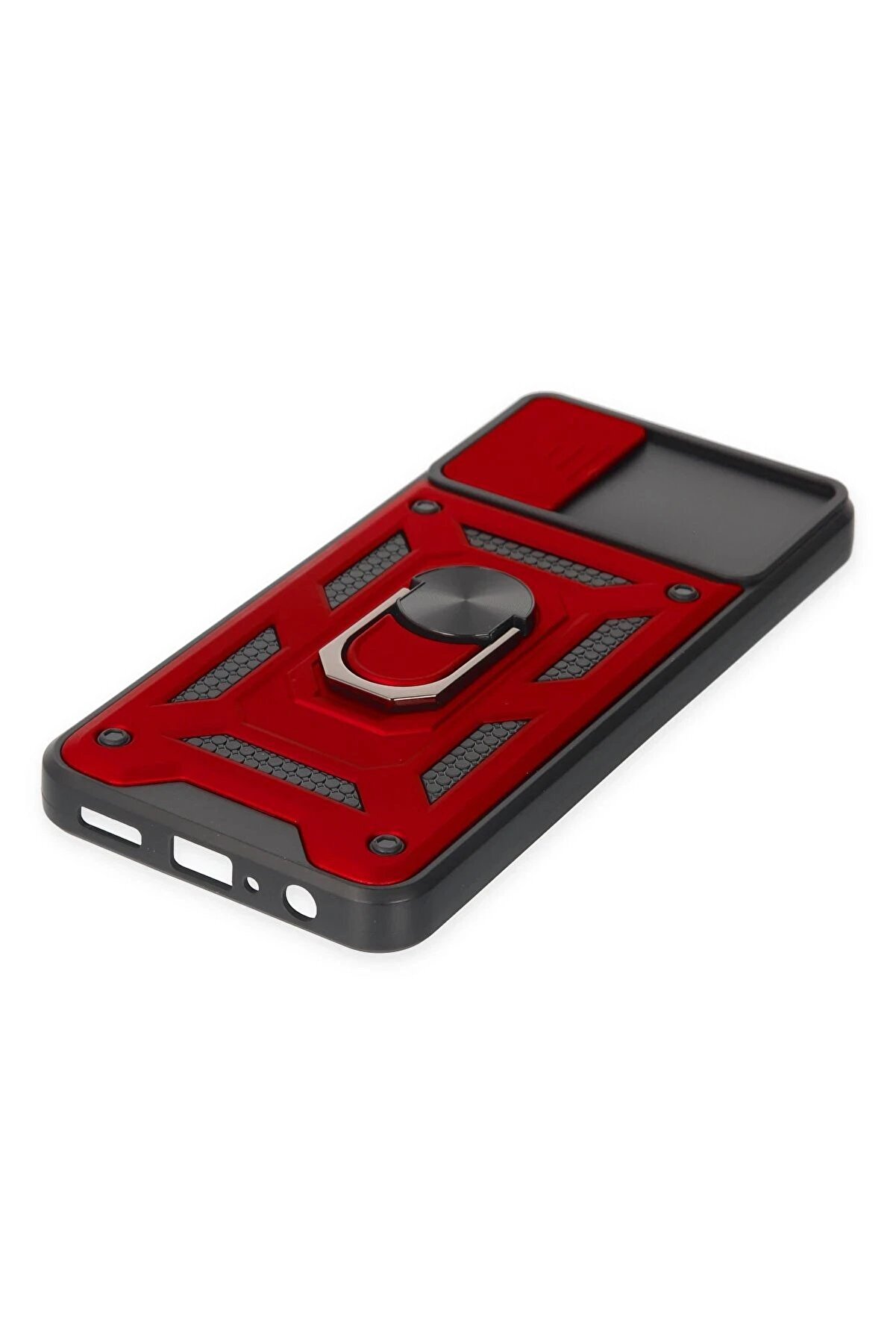 Samsung Galaxy A04 Kılıf Pars Lens Yüzüklü Si̇li̇kon - Kırmızı - Dropx7366-5829