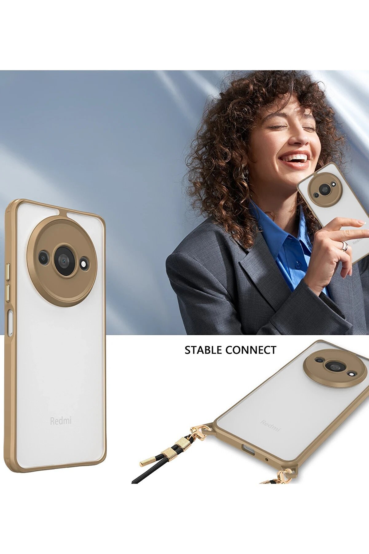 Xi̇aomi̇ Redmi̇ A3 4G Kılıf Penta Si̇li̇kon Kılıf - Ti̇tan Gri̇ - Dropx2989-5585