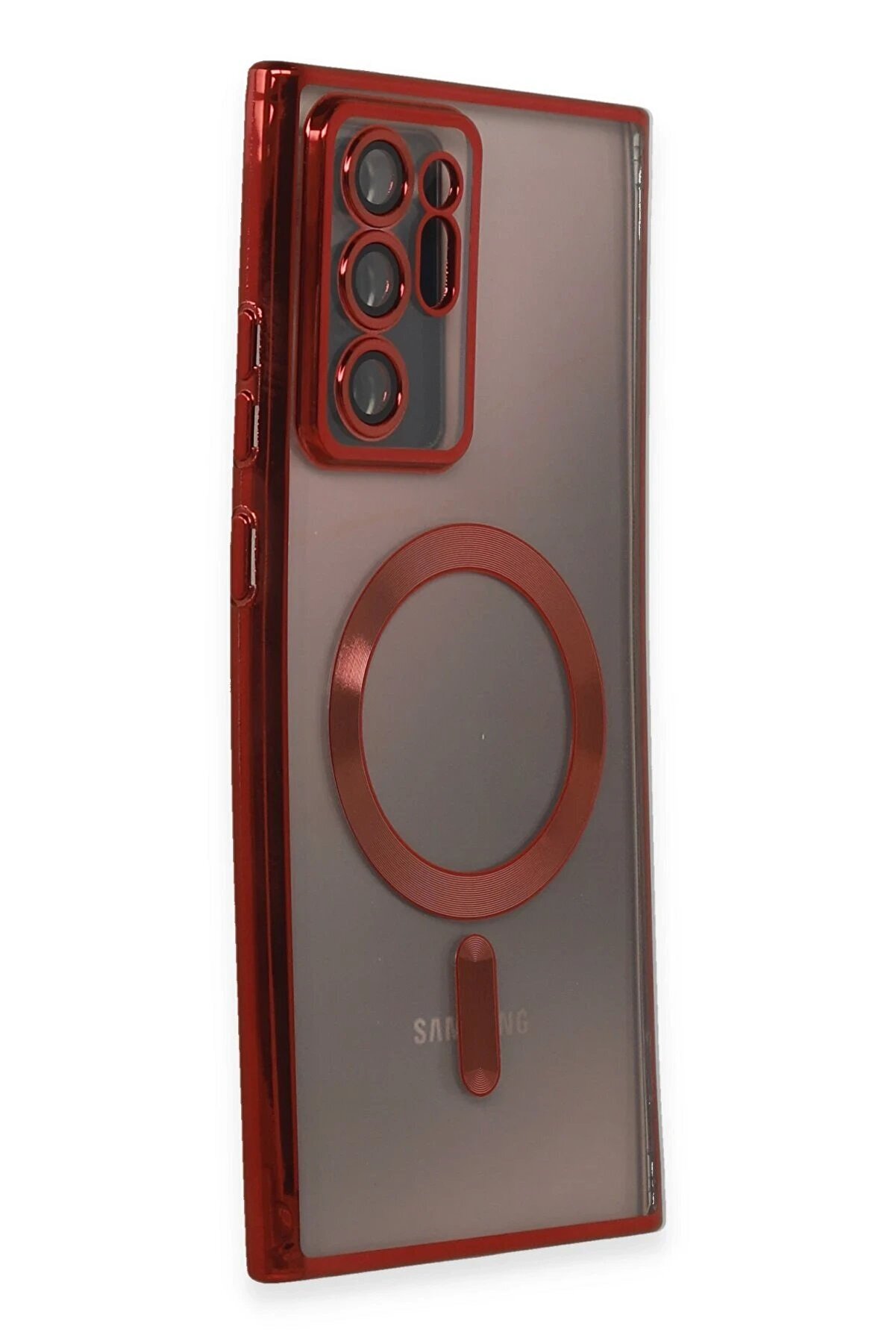 Samsung Galaxy Note 20 Ultra Kılıf Kross Magneti̇csafe Kapak - Kırmızı - Dropx8750-7500