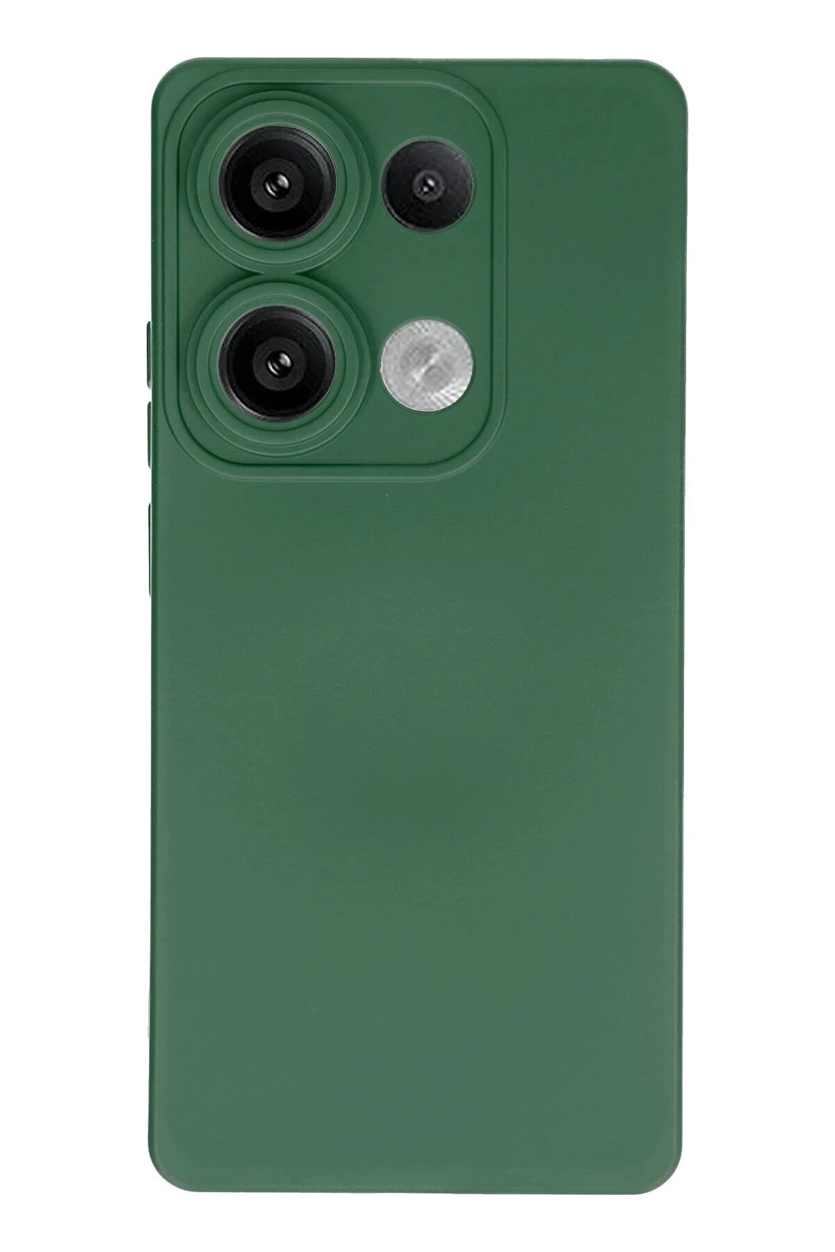 CepteToptan Xiaomi Redmi Note 13 Pro 4G Kılıf Nano içi Kadife Silikon - Koyu Yeşil - DROPX6266-6555