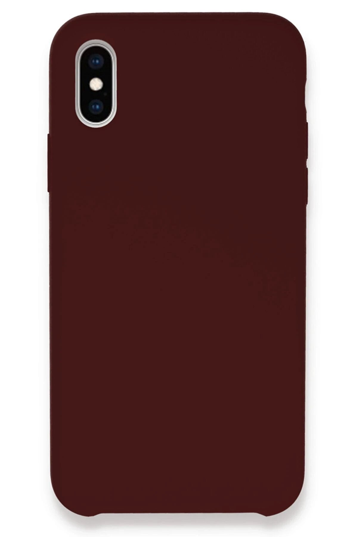 CepteToptan iPhone XS Max Kılıf Lansman Legant Silikon - Bordo - DROPX5910-4277
