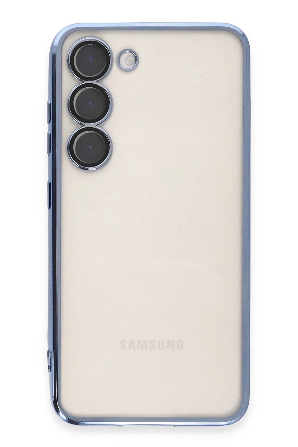 Samsung Galaxy S23 Kılıf Lensli̇ Si̇li̇kon - A&ccedil;ık Mavi̇ - Dropx5793-4102