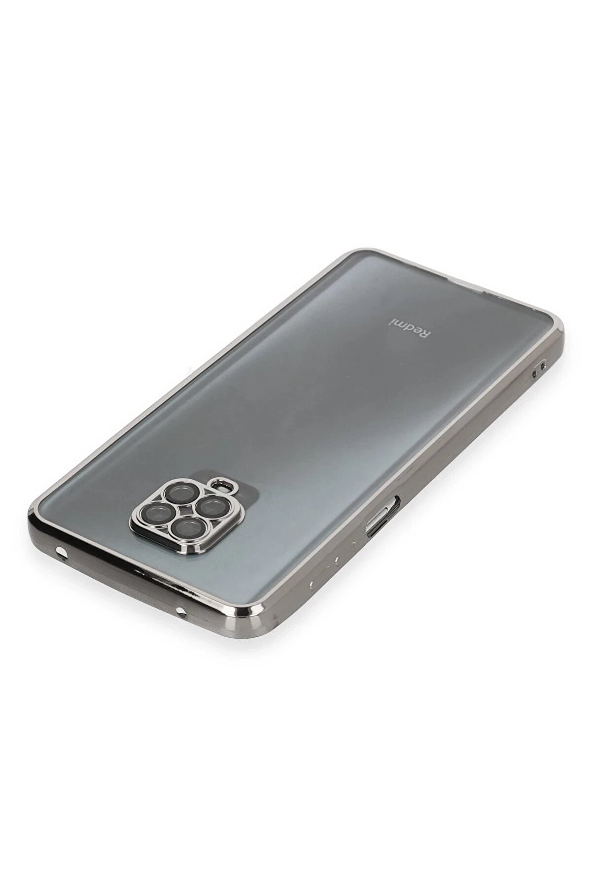 Xi̇aomi̇ Redmi̇ Note 9 Pro Kılıf Lensli̇ Si̇li̇kon - G&uuml;m&uuml;ş - Dropx9202-9640