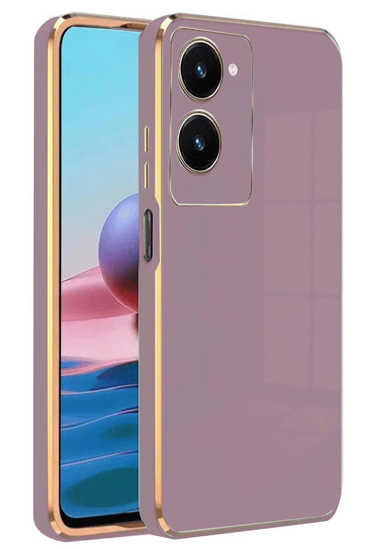 CepteToptan Vivo Y18 Kılıf Volet Silikon - Mor - DROPX1932-3032