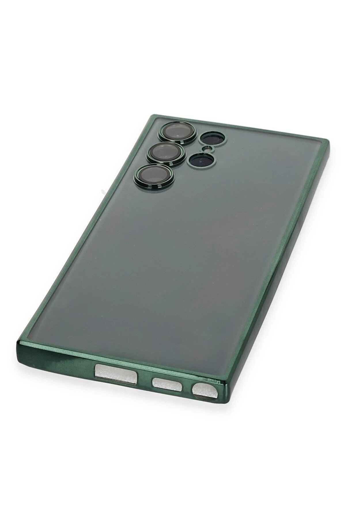 Samsung Galaxy S22 Ultra Kılıf Lensli̇ Si̇li̇kon - Yeşi̇l - Dropx8970-1221