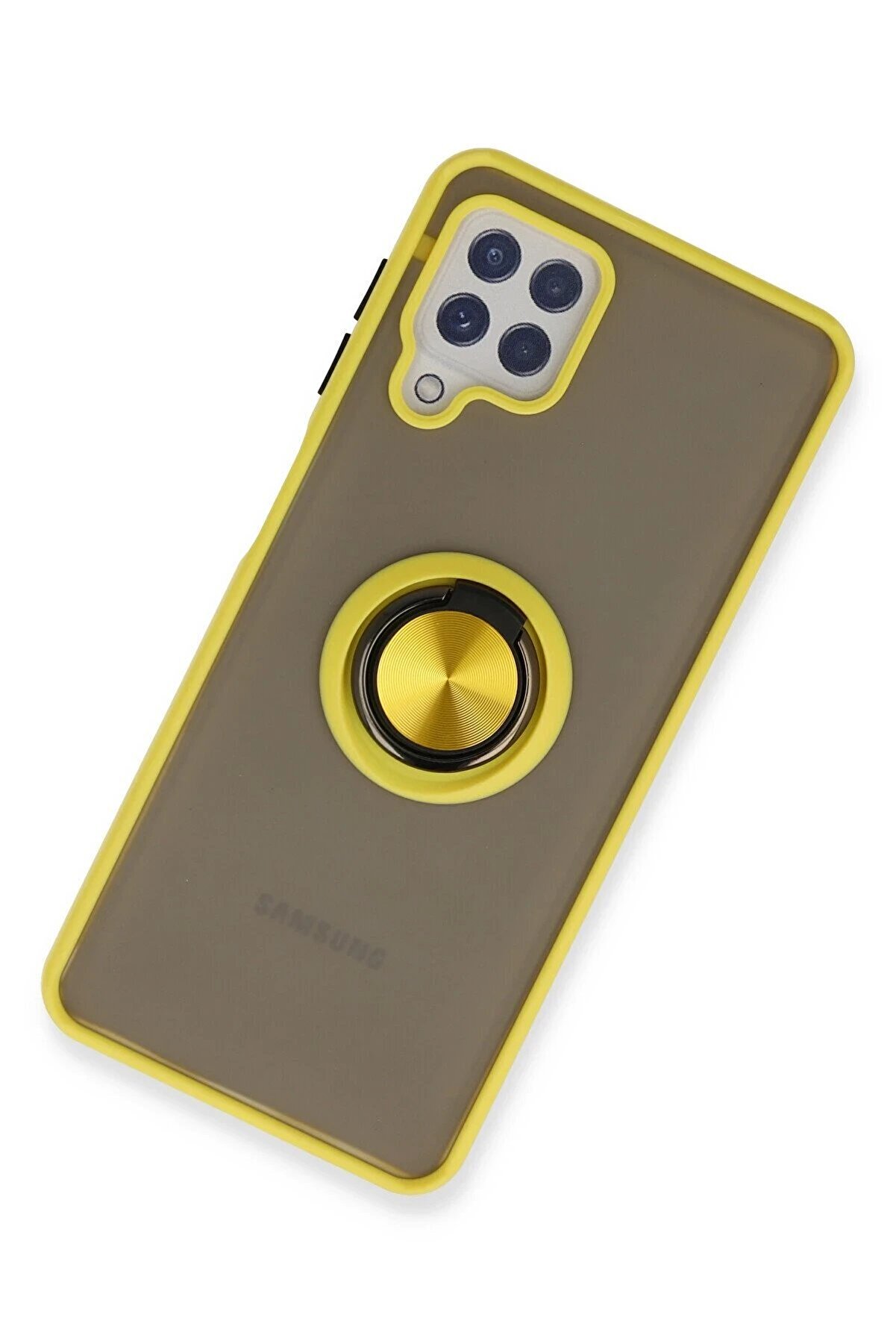 Samsung Galaxy A22 Kılıf Montreal Y&uuml;z&uuml;kl&uuml; Si̇li̇kon Kapak - Sarı - Dropx1787-5343