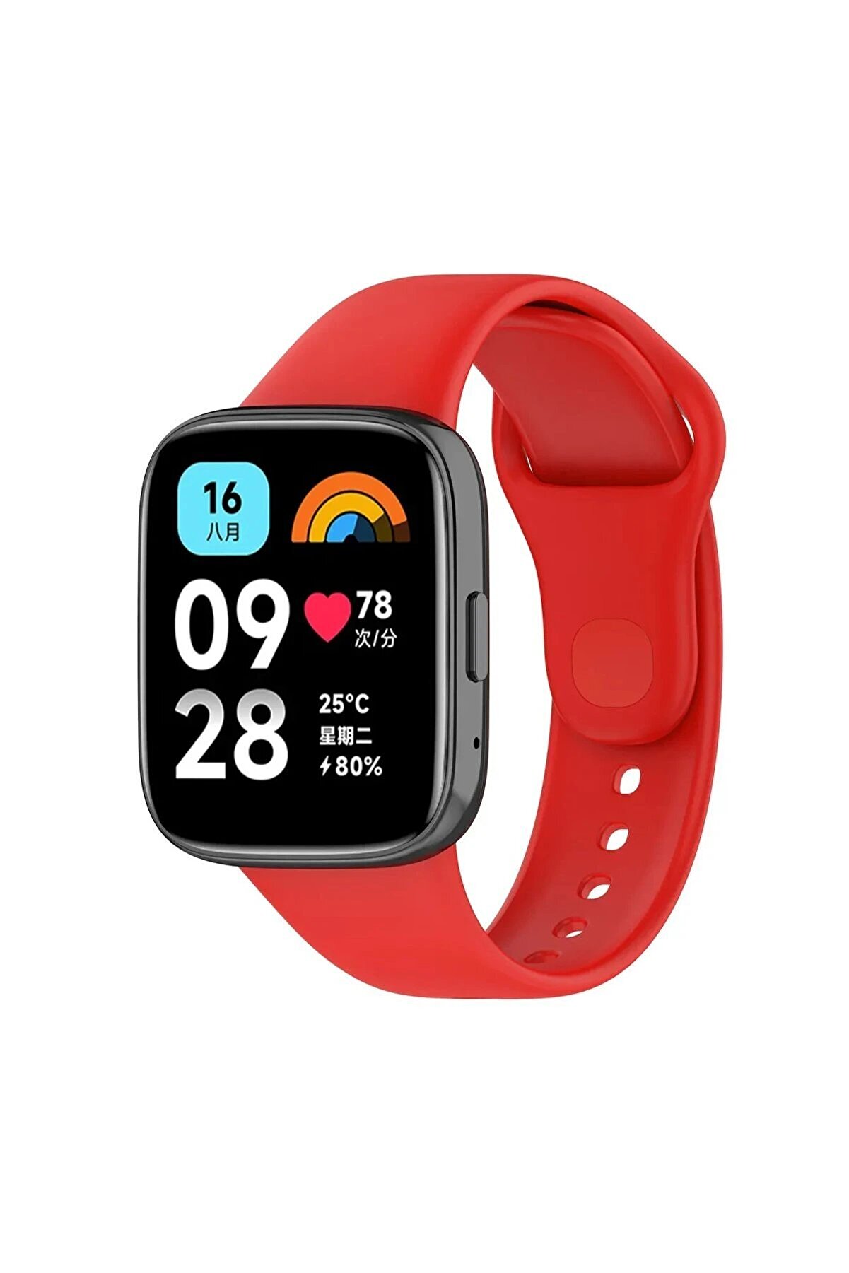 CepteToptan Xiaomi Redmi Watch 3 Active Klasik Kordon - Kırmızı - DROPX7370-9764