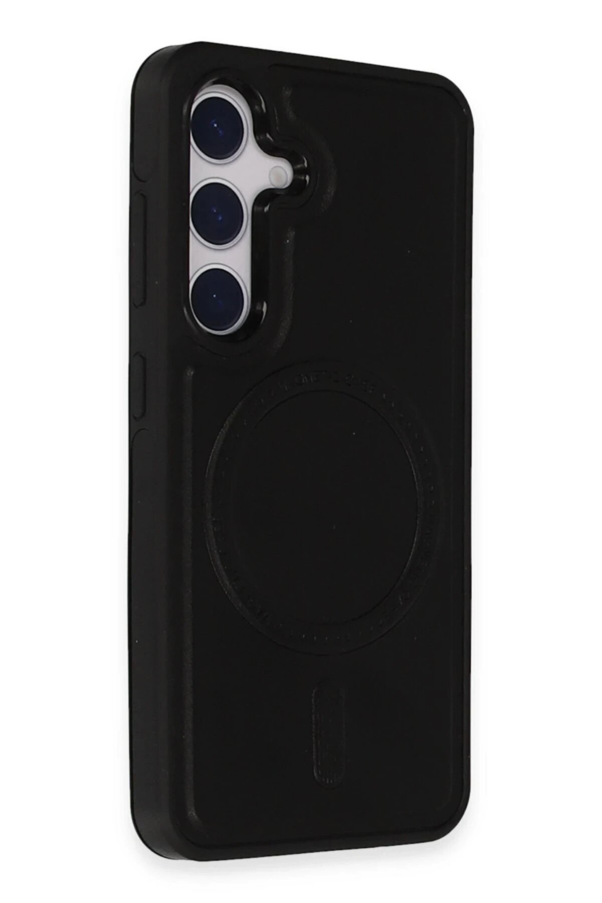 Samsung Galaxy S24 Kılıf Ozzi̇ Magsafe Deri̇ Kapak - Si̇yah - Dropx4968-7059