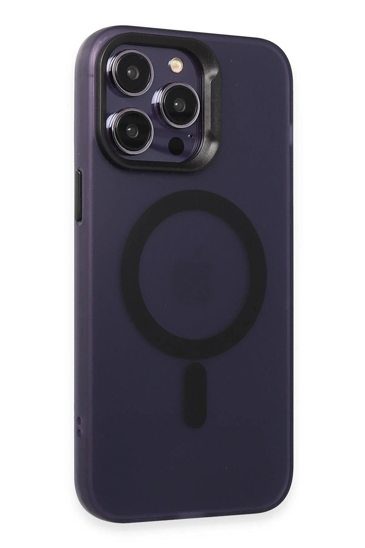 İphone 14 Pro Max Kılıf Mateks Magsafe Kapak - Deri̇n Mor - Dropx3044-2222