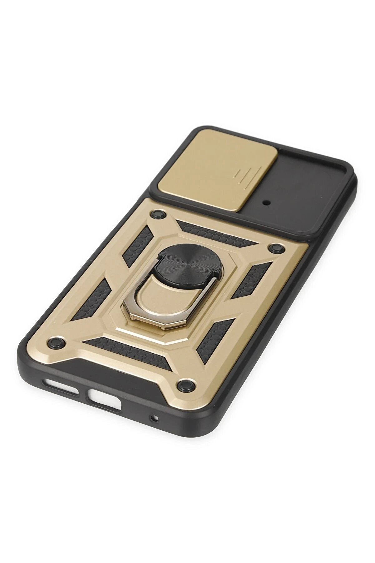 Xi̇aomi̇ Poco M4 Pro 4G Kılıf Pars Lens Y&uuml;z&uuml;kl&uuml; Si̇li̇kon - Gold - Dropx8026-5126