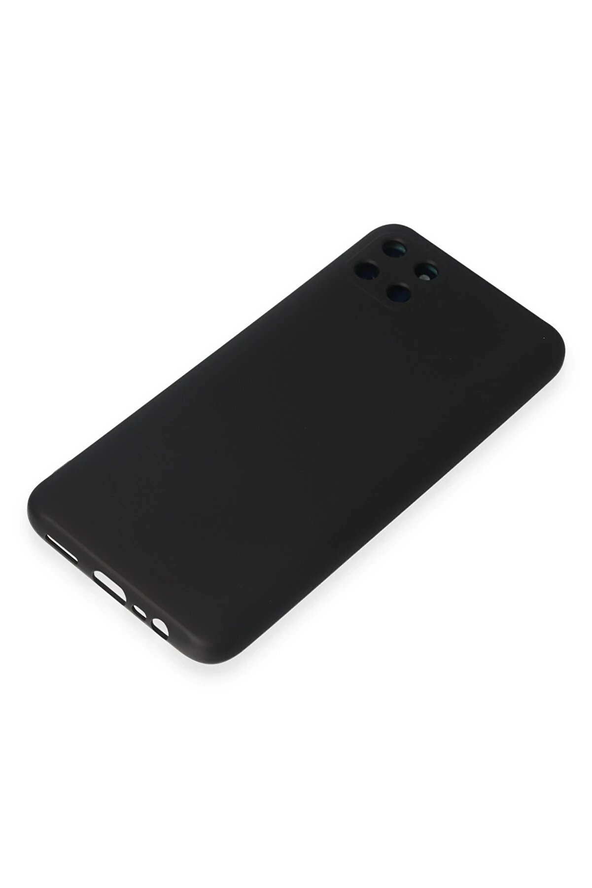 Realme C11 Kılıf Nano Uyumlu İ&ccedil;i̇ Kadi̇fe Si̇li̇kon - Si̇yah - Dropx9116-1078