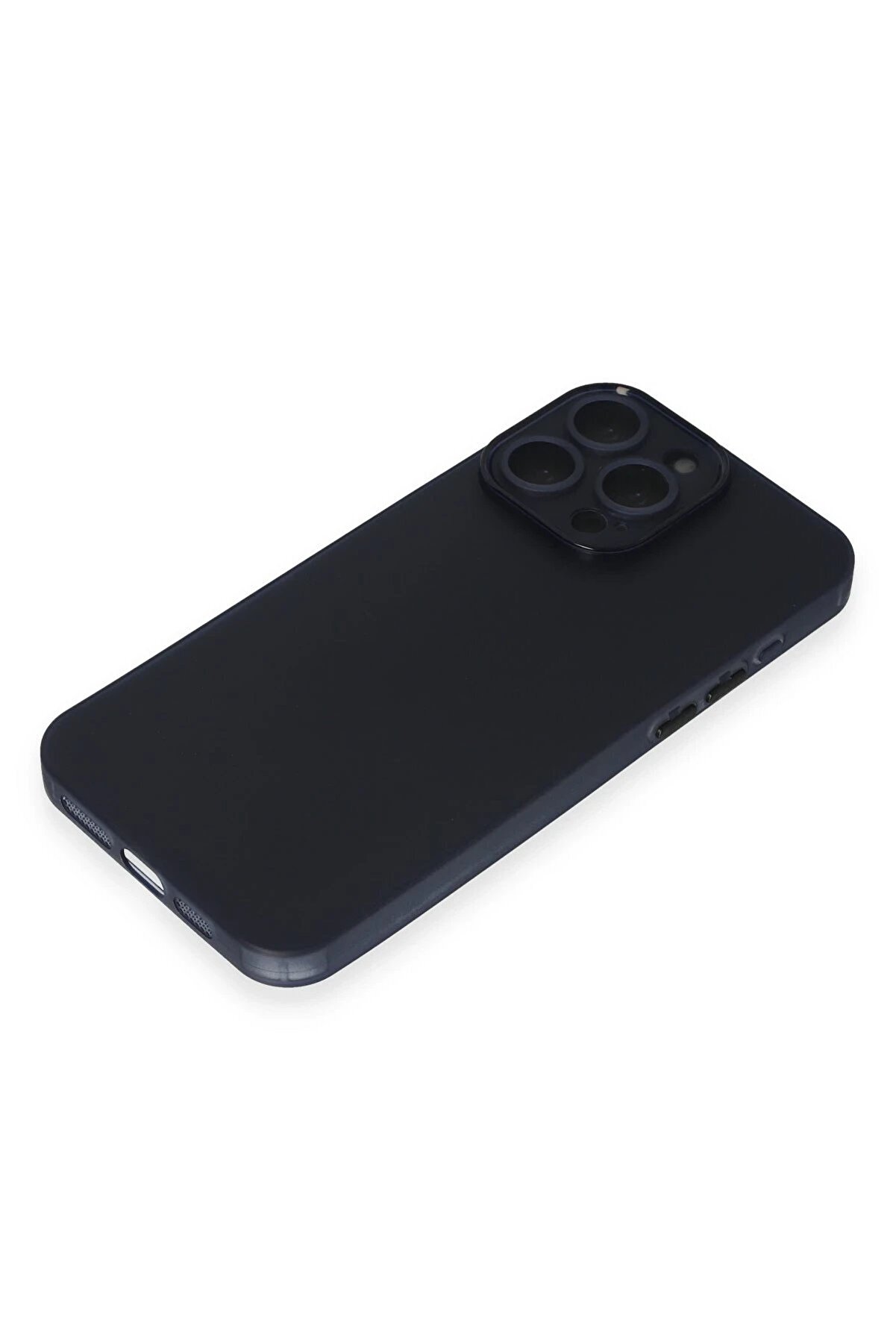 İphone 15 Pro Max Kılıf Si̇li̇kon - Laci̇vert - Dropx9176-5764