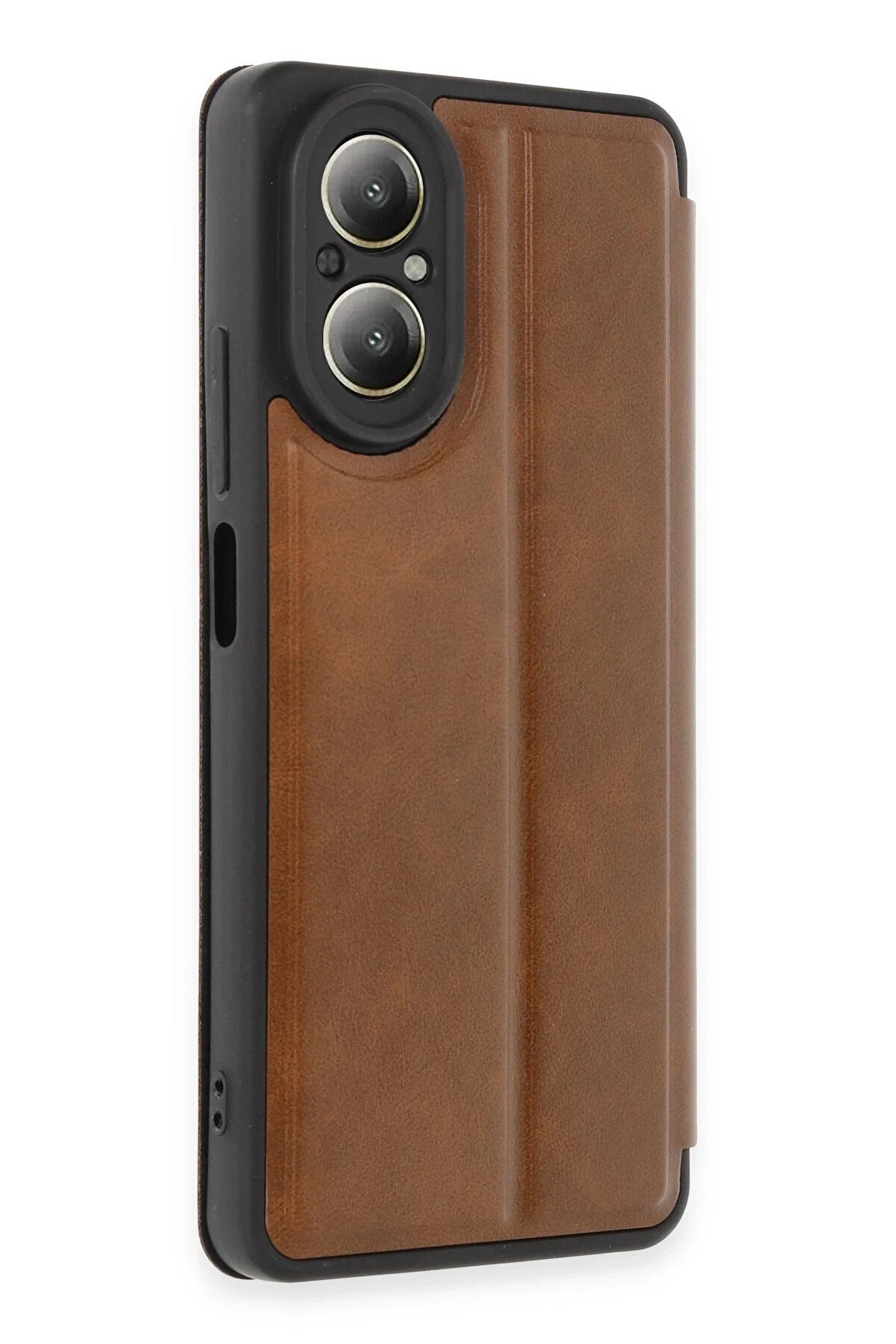 Realme 12 Li̇te Kılıf Fli̇p Cover - Taba - Dropx9661-8334