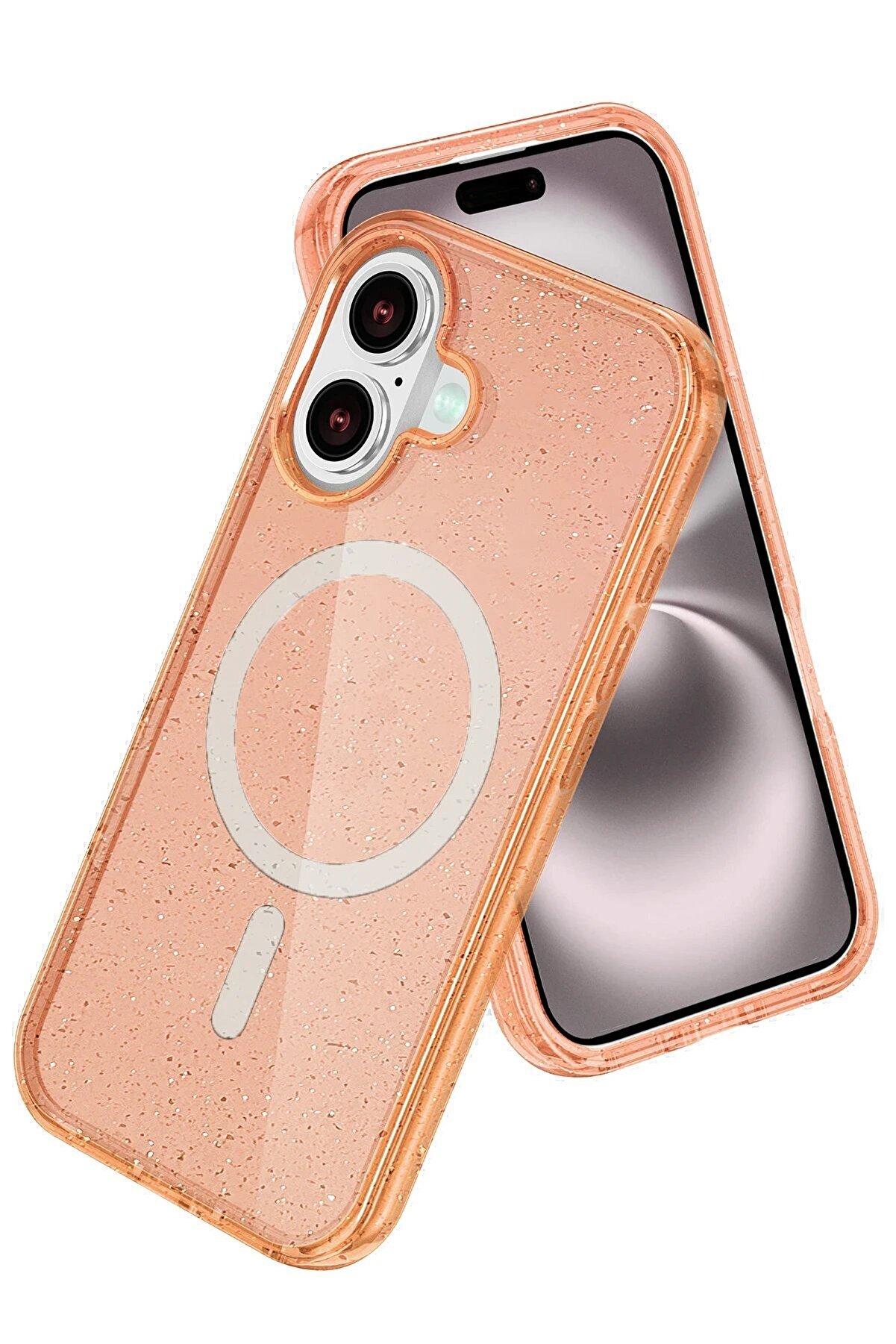 Apple İphone 16 Star Magsafe Kapak - Turuncu - Dropx3997-1573