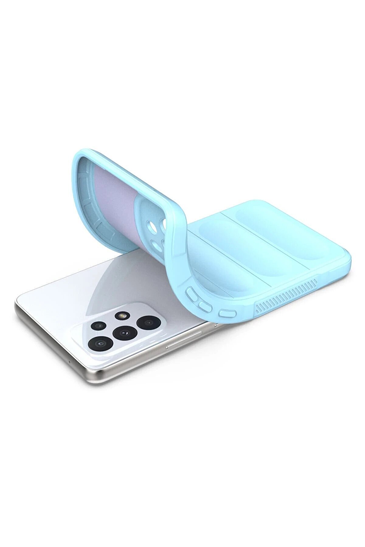 Samsung Galaxy A53 5G Kılıf Opti̇mum Si̇li̇kon - Sky Blue - Dropx2818-8729