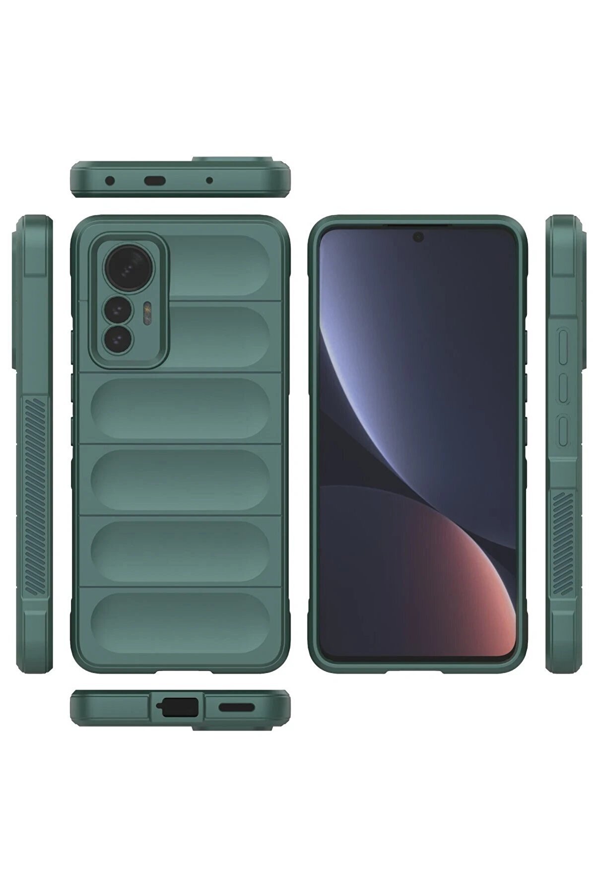 Xi̇aomi̇ Mi̇ 12 Li̇te Kılıf Opti̇mum Si̇li̇kon - Koyu Yeşi̇l - Dropx6531-2468