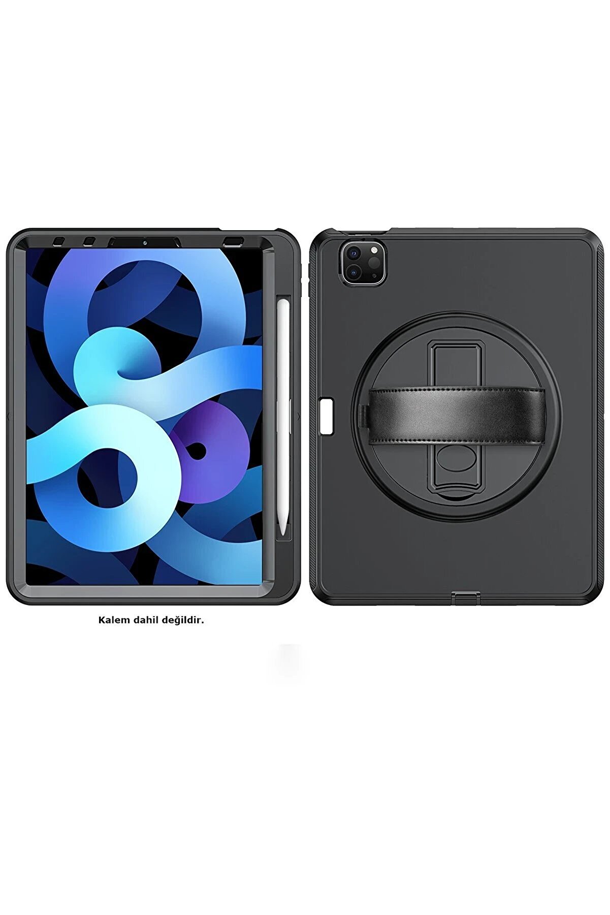 İpad Pro 11 (2018) Kılıf Hand Strap Tablet Kılıfı - Si̇yah - Dropx8646-6636