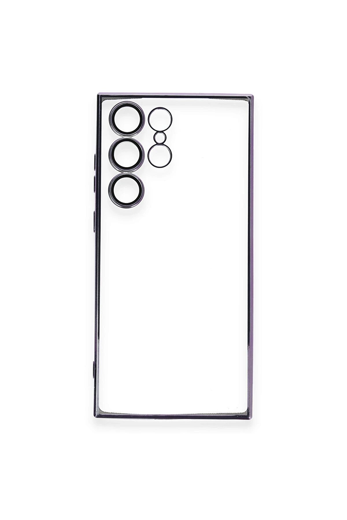 Samsung Galaxy S23 Ultra Kılıf Lensli̇ Si̇li̇kon - Mor - Dropx2247-8348