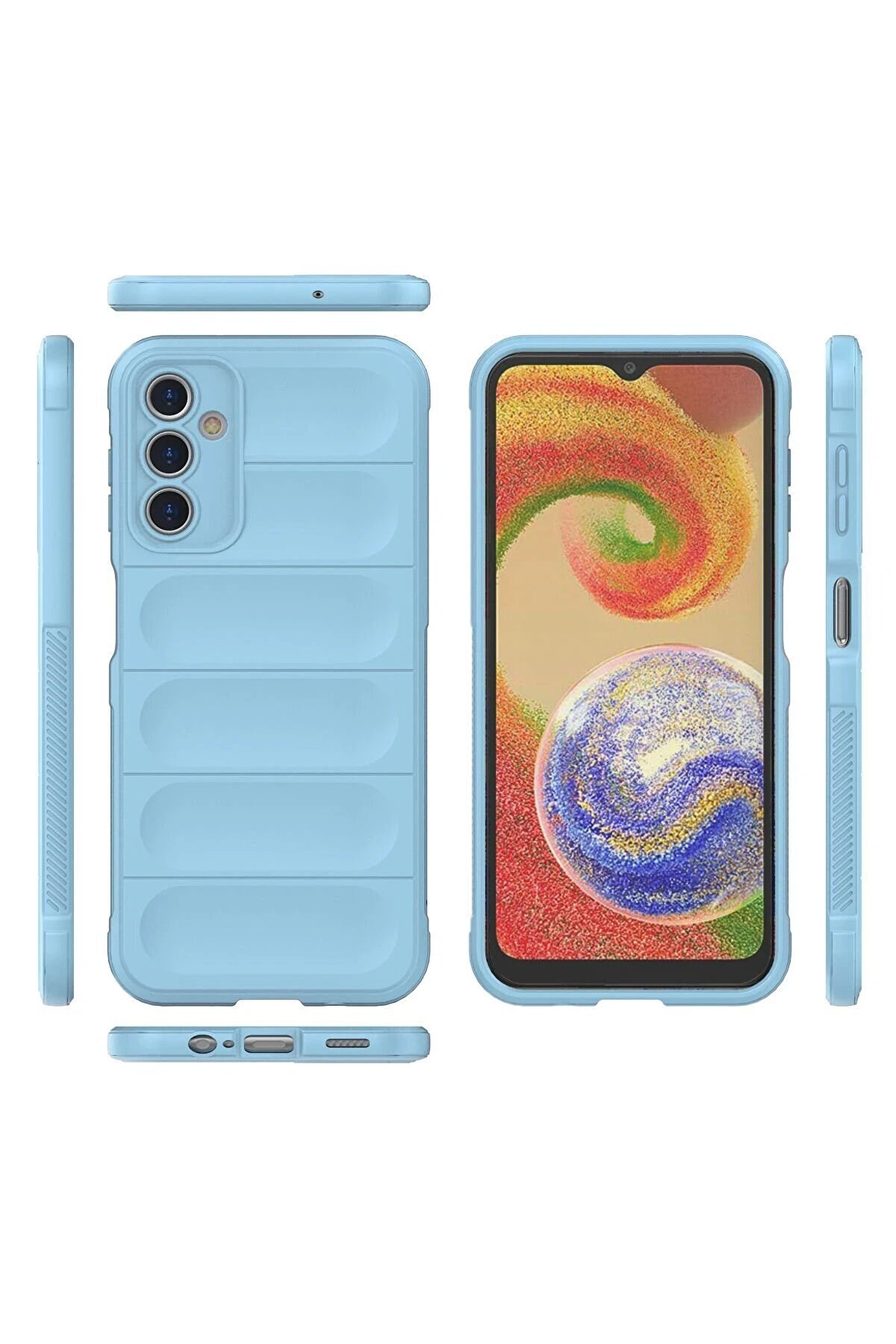 Samsung Galaxy A14 4G Kılıf Opti̇mum Si̇li̇kon - Sky Blue - Dropx8399-9036